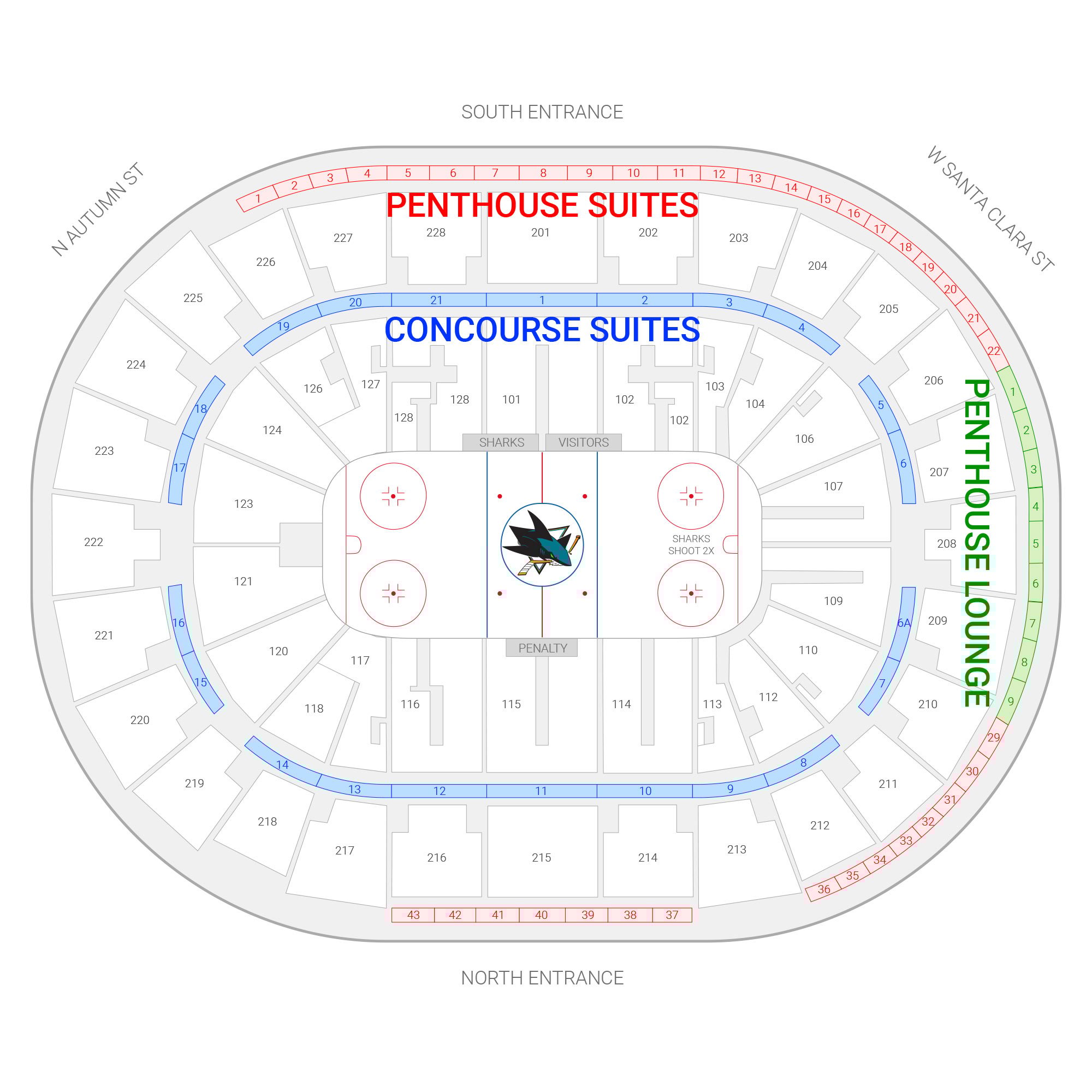 Map of SAP Center