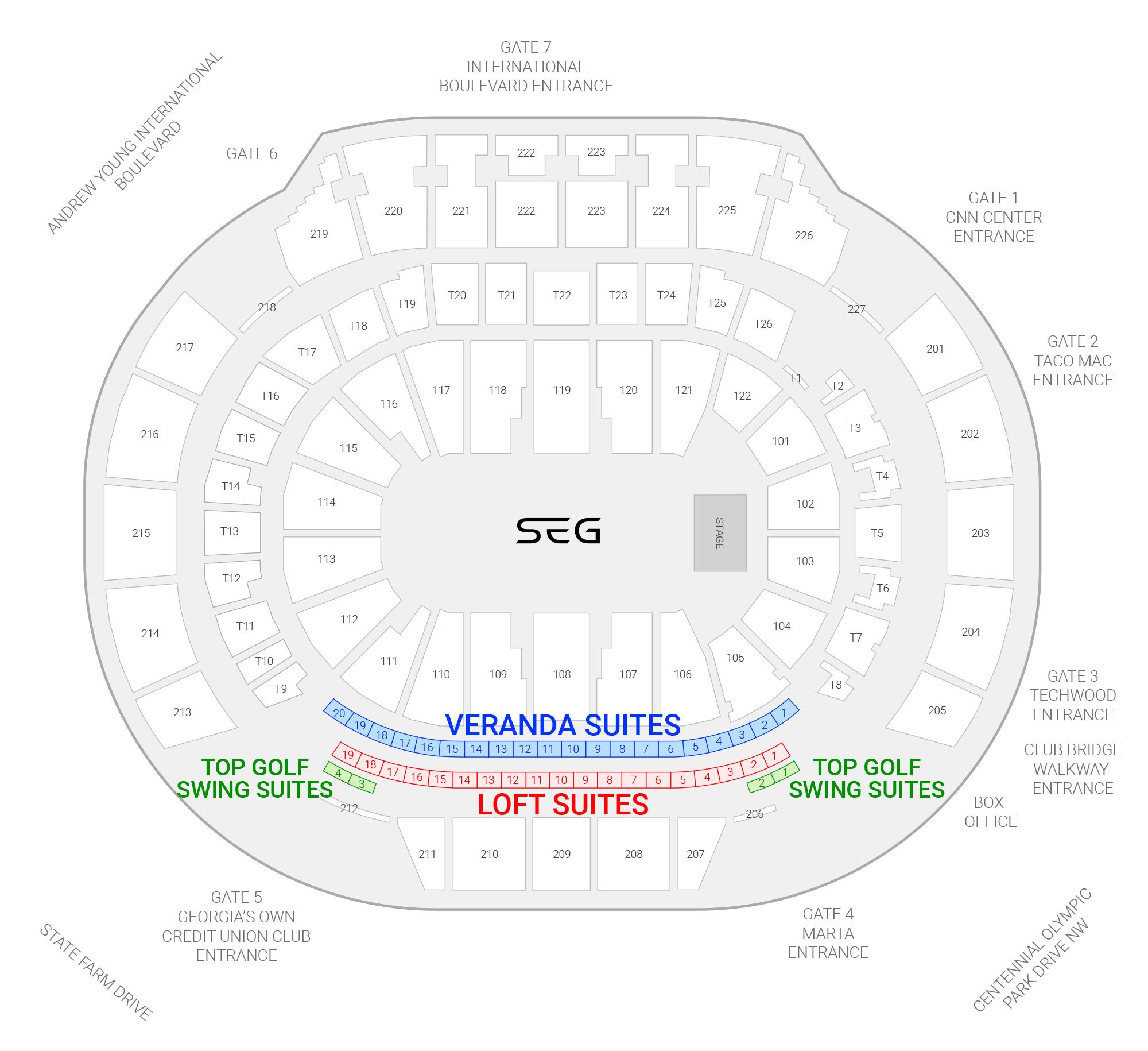 Map of State Farm Arena