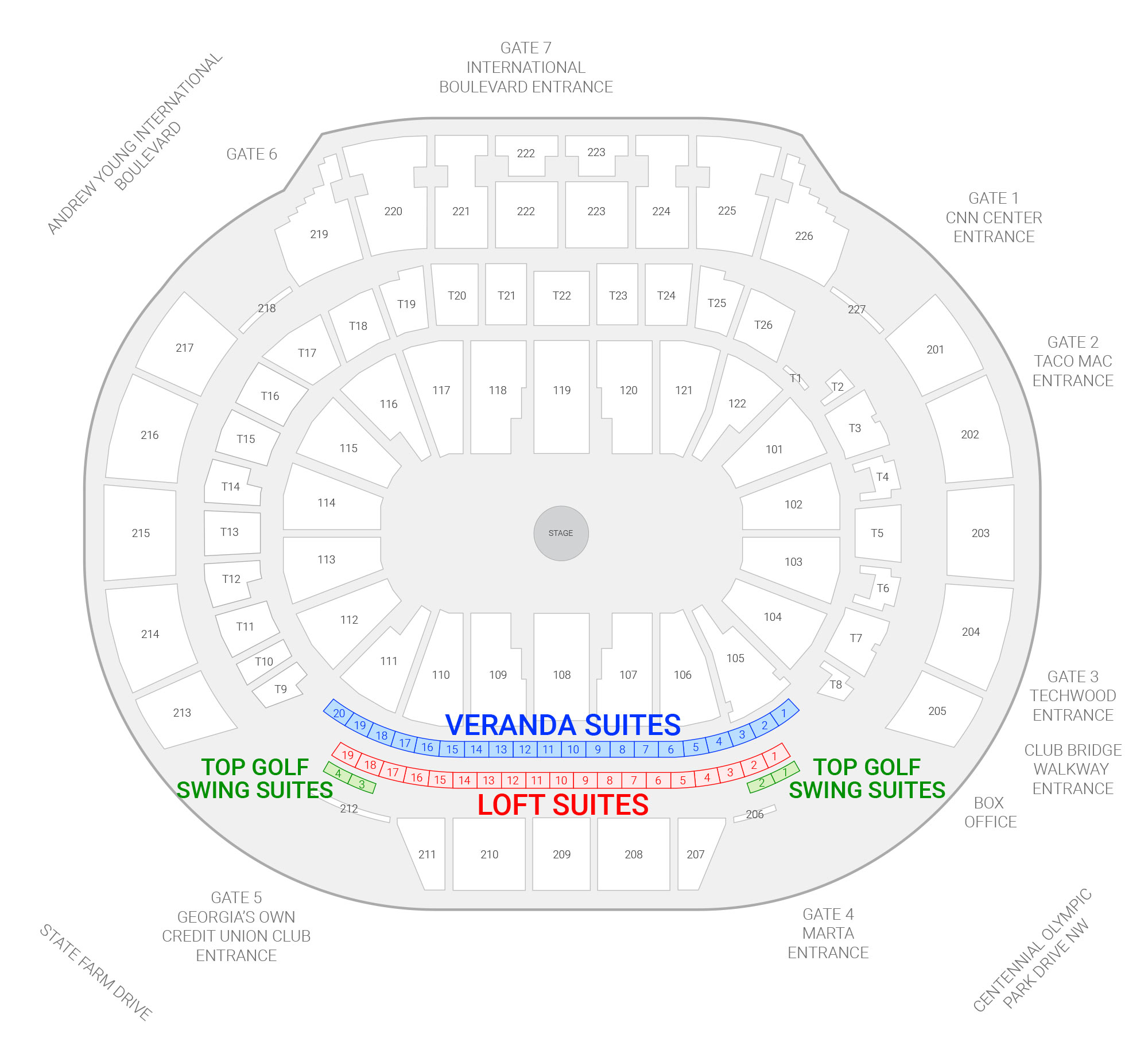Map of State Farm Arena