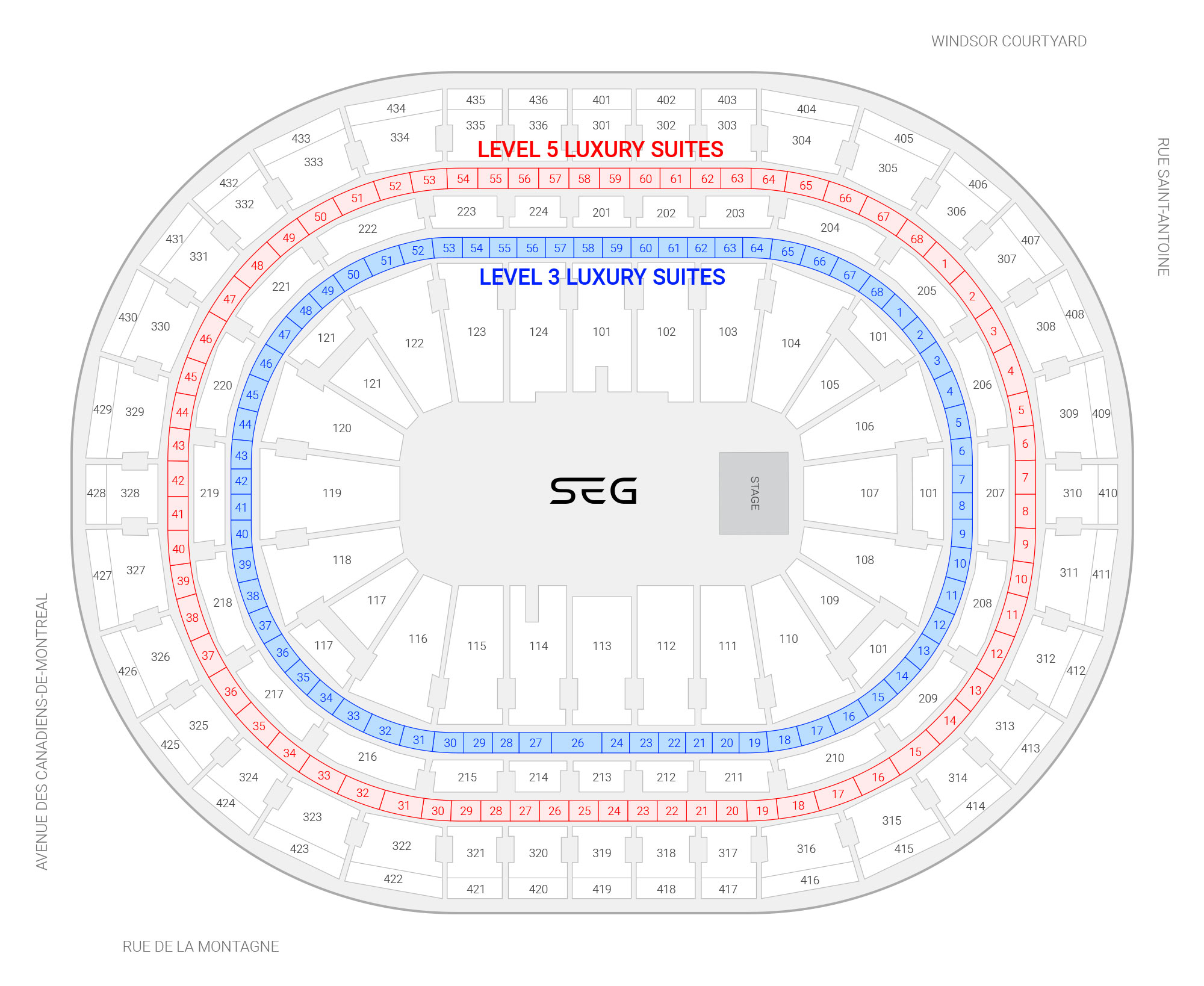 Map of Bell Centre