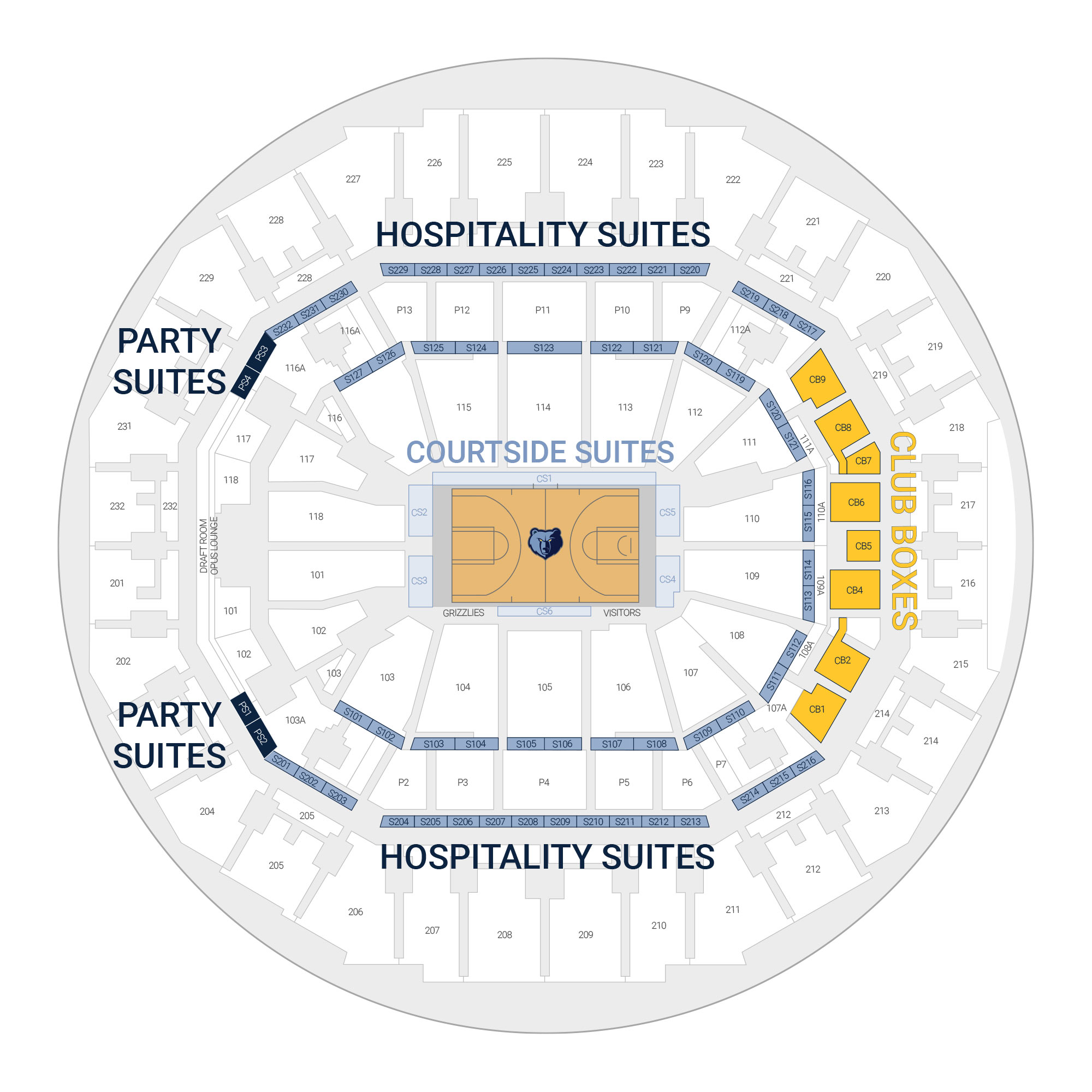 FedExForum suite map
