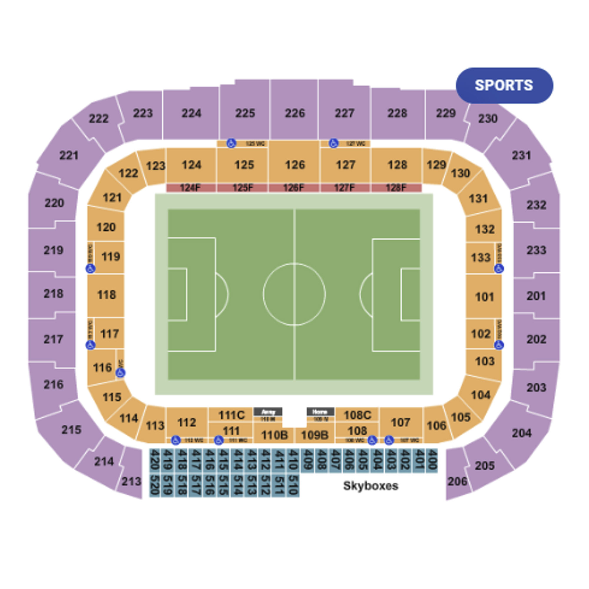 Sports Illustrated Stadium Suite Map