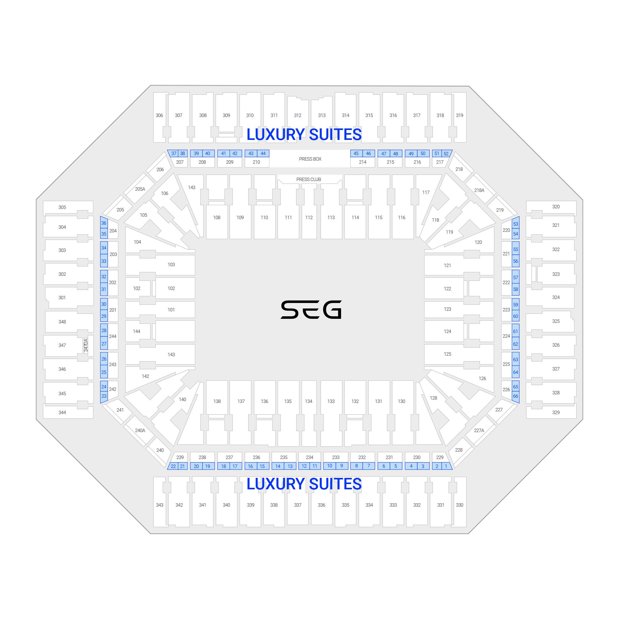 Alamodome Suite Map