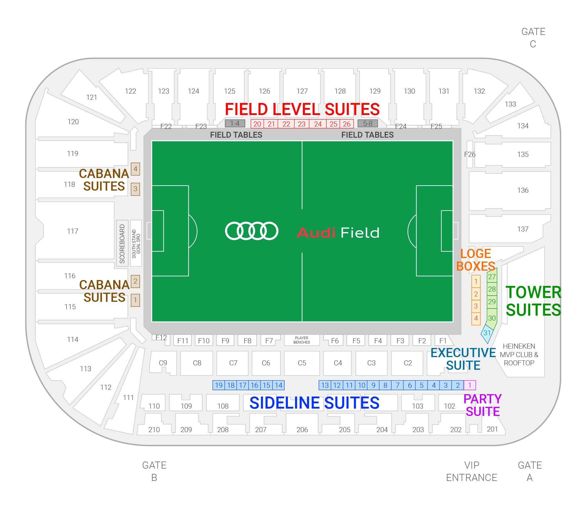 Audi Field Suite Map