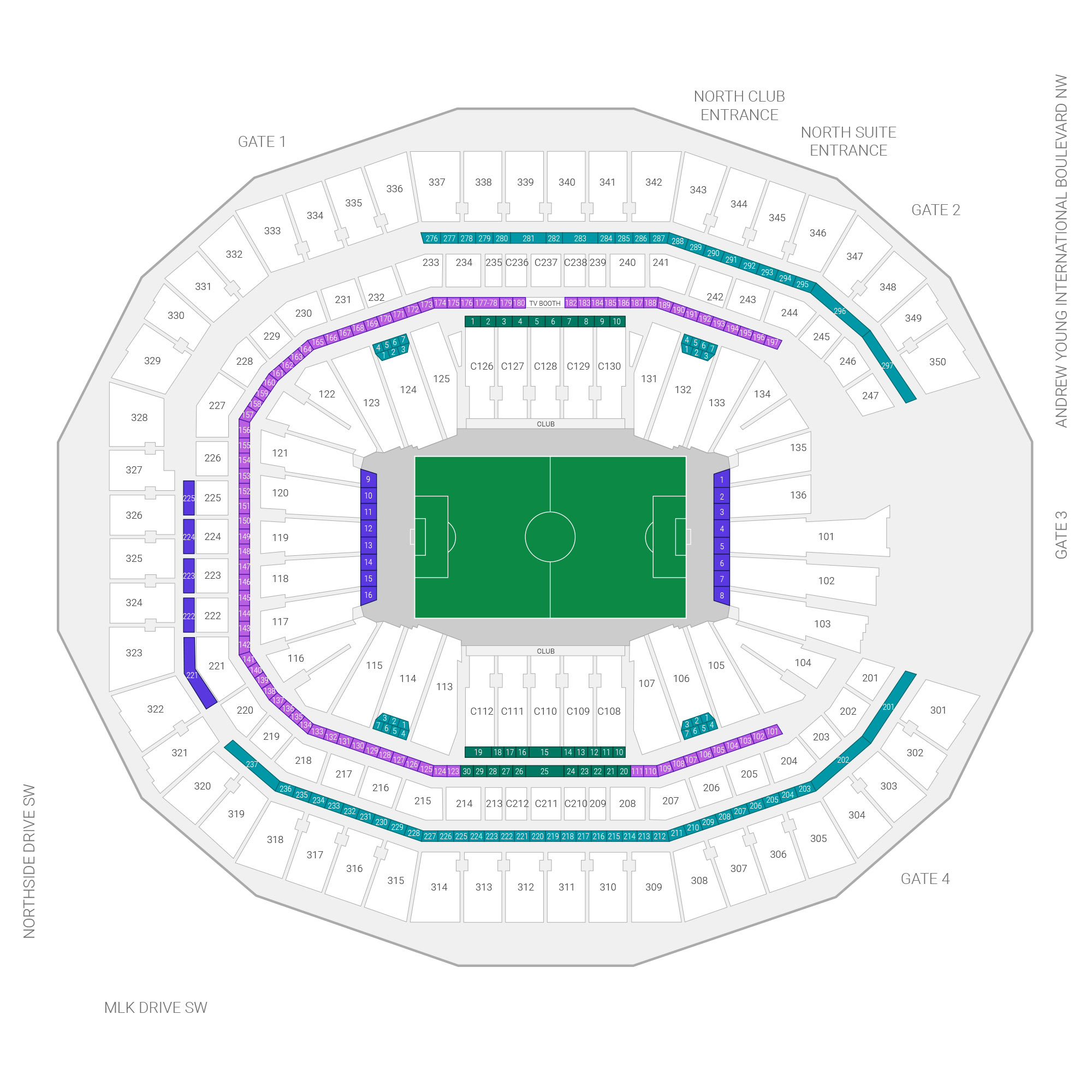 Atlanta Stadium Suite Map