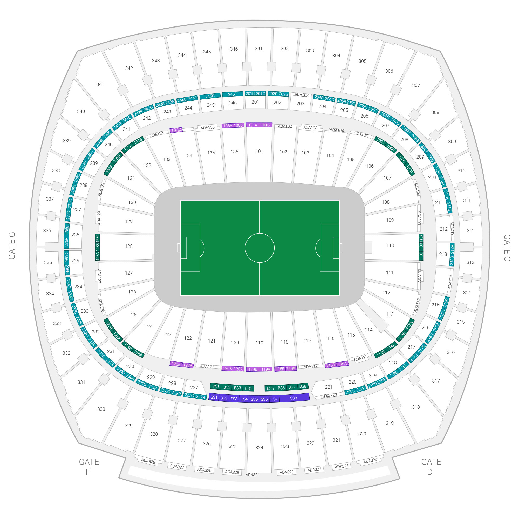 Kansas City Stadium Suite Map
