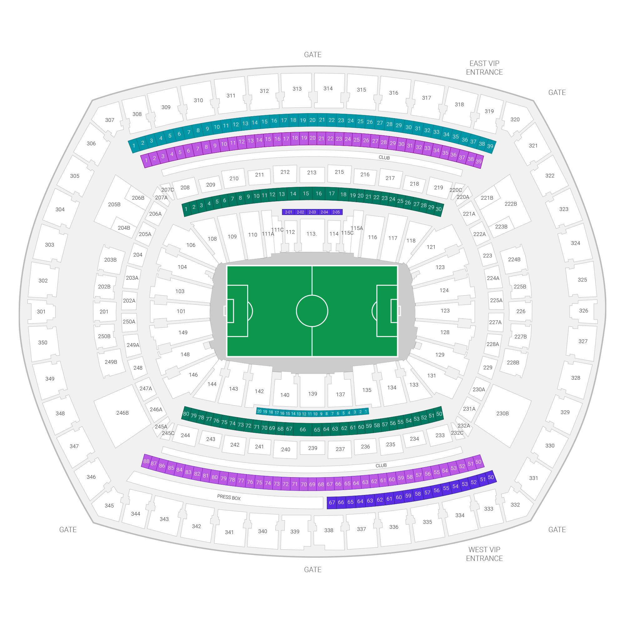 New York New Jersey Stadium Suite Map