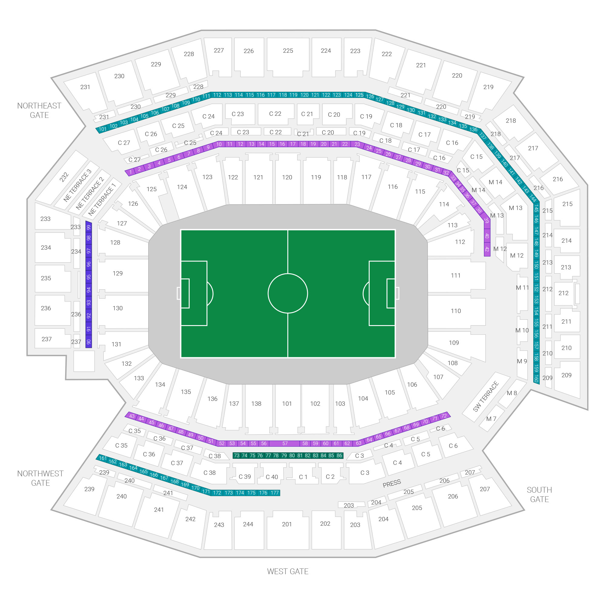 Philadelphia Stadium Suite Map
