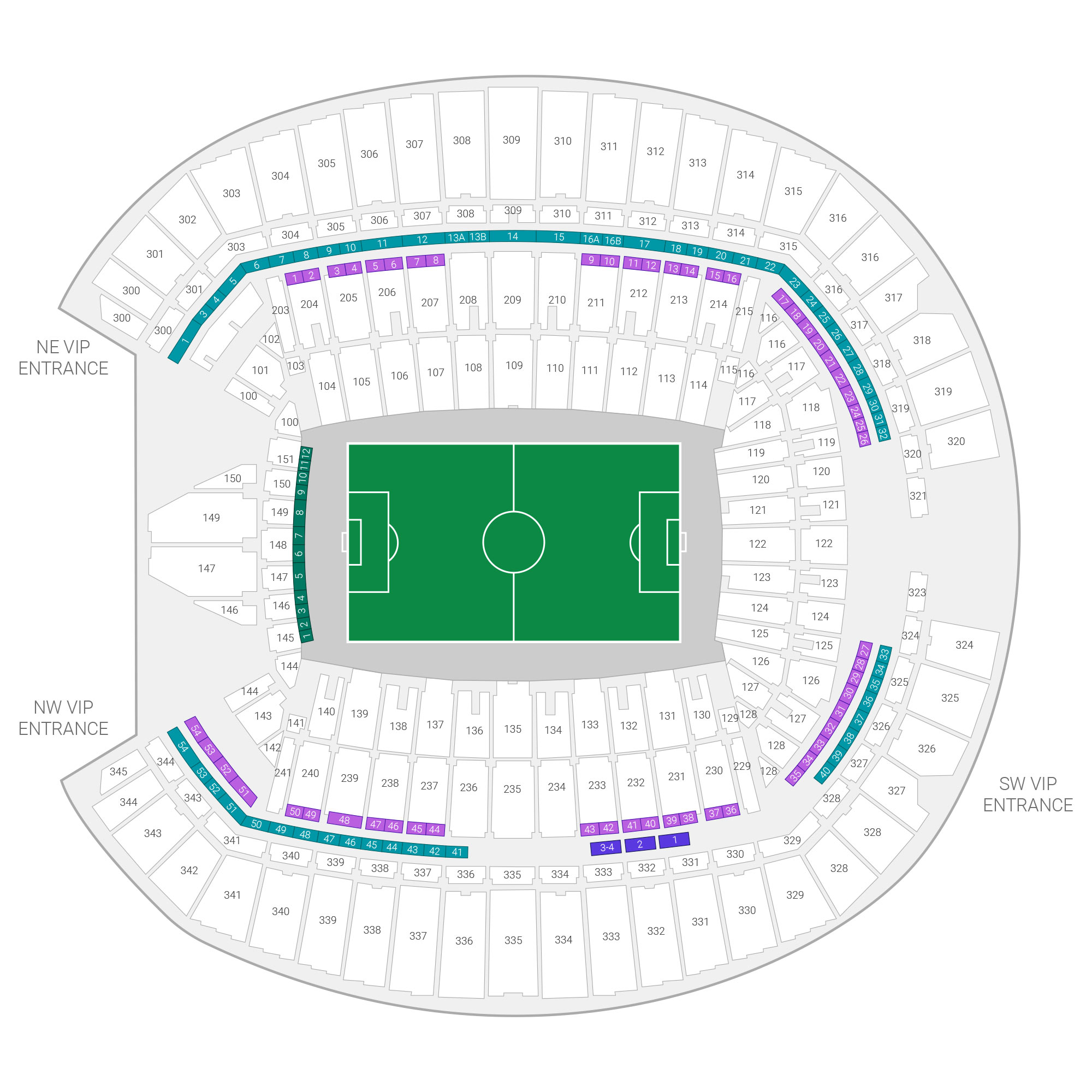 Seattle Stadium Suite Map