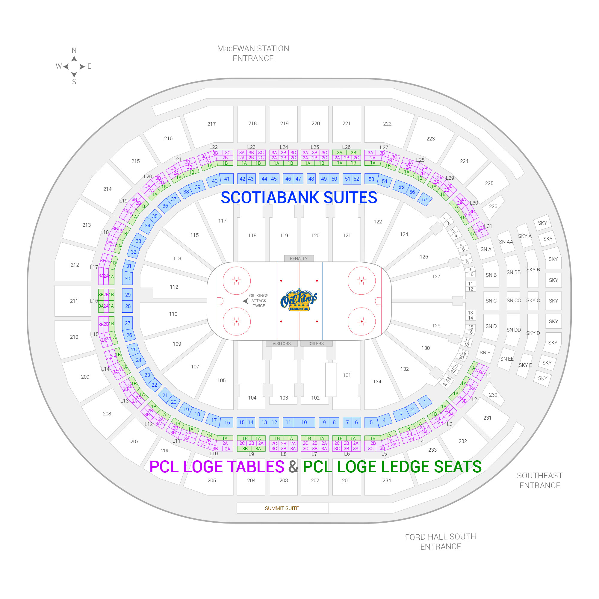 Rogers Place Suite Map