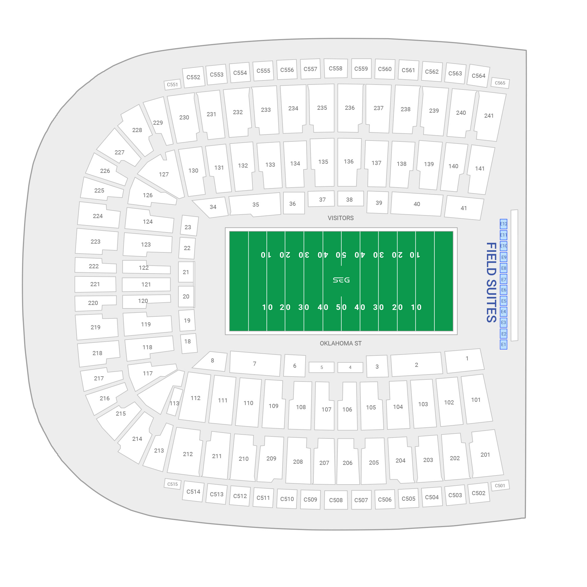 Boone Pickens Stadium Suite Map