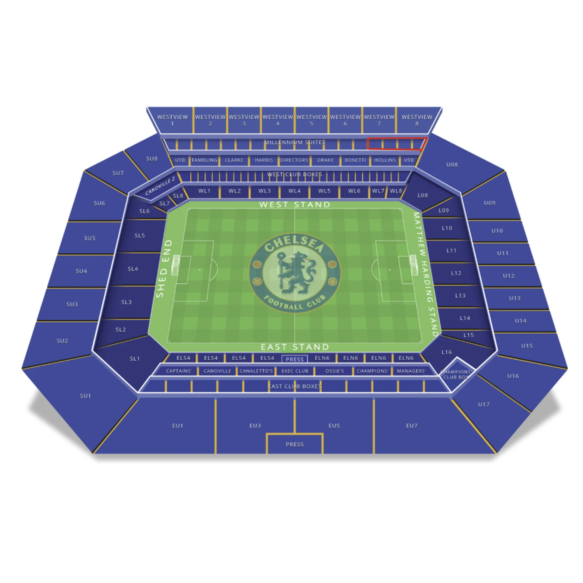 Stamford Bridge Suite Map
