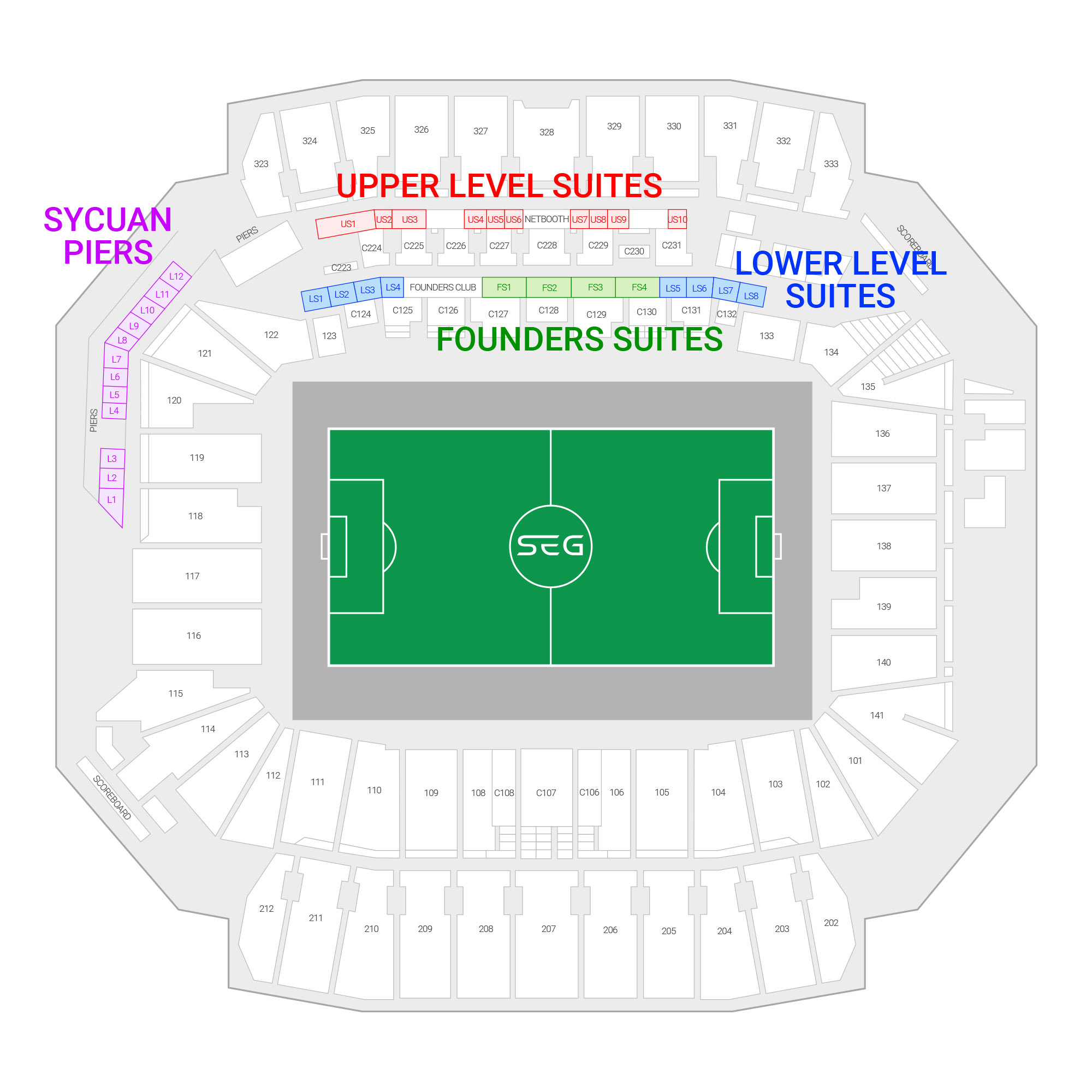 Snapdragon Stadium Suite Map