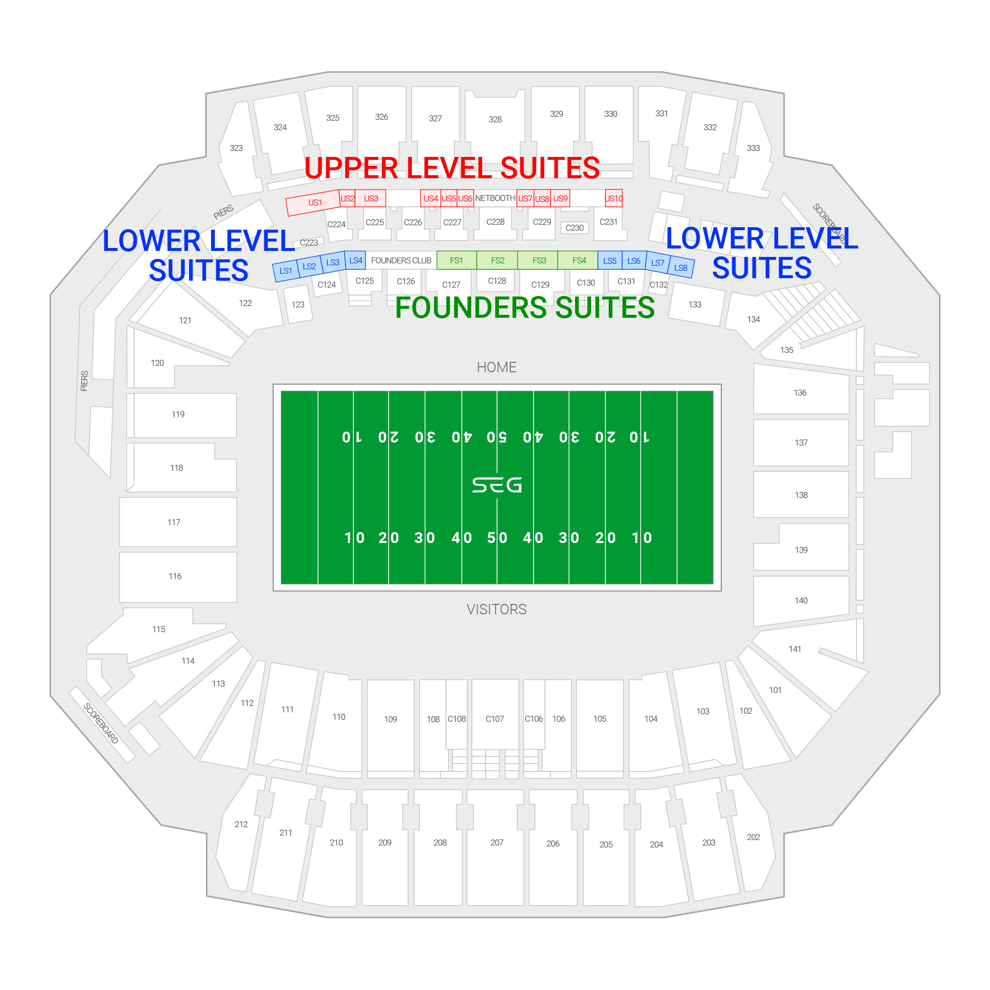 Snapdragon Stadium Suite Map