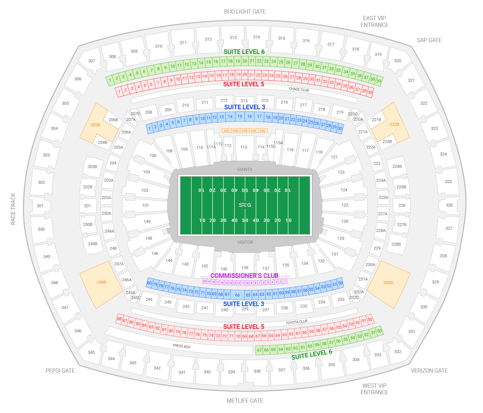 Metlife Stadium Seating Chart