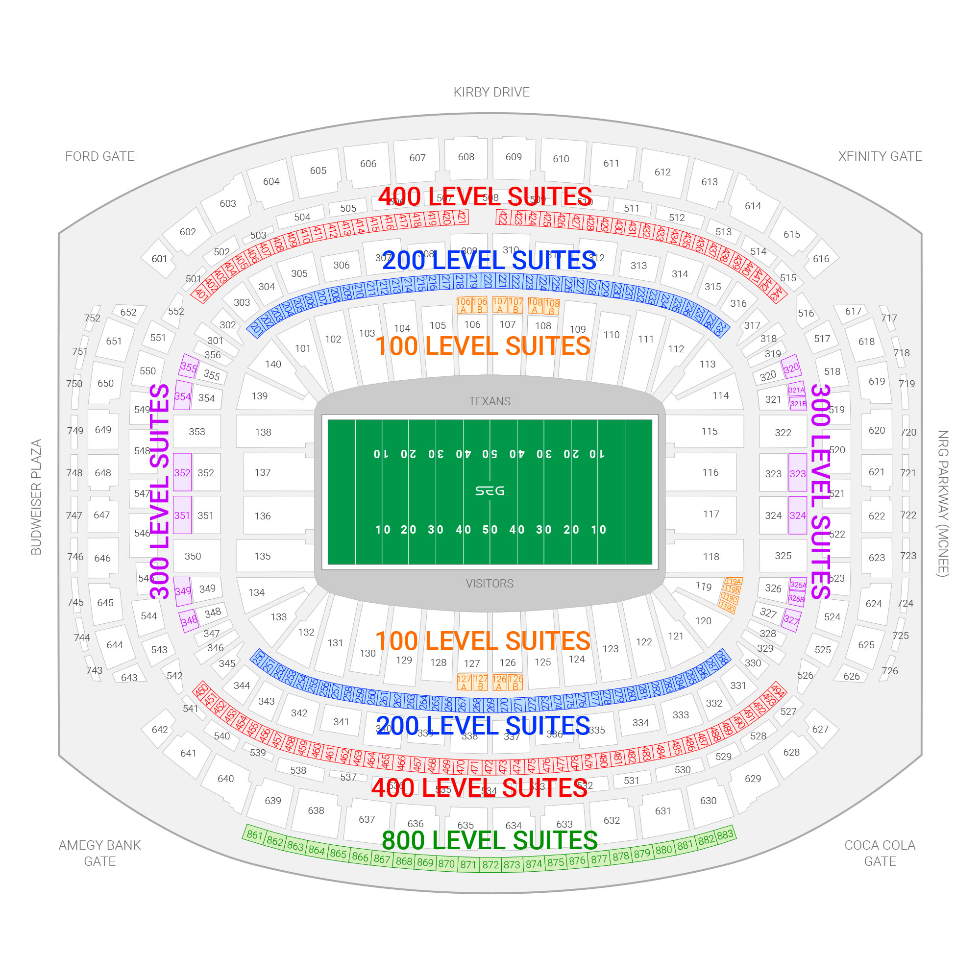 Houston Texans Seating Chart 2018