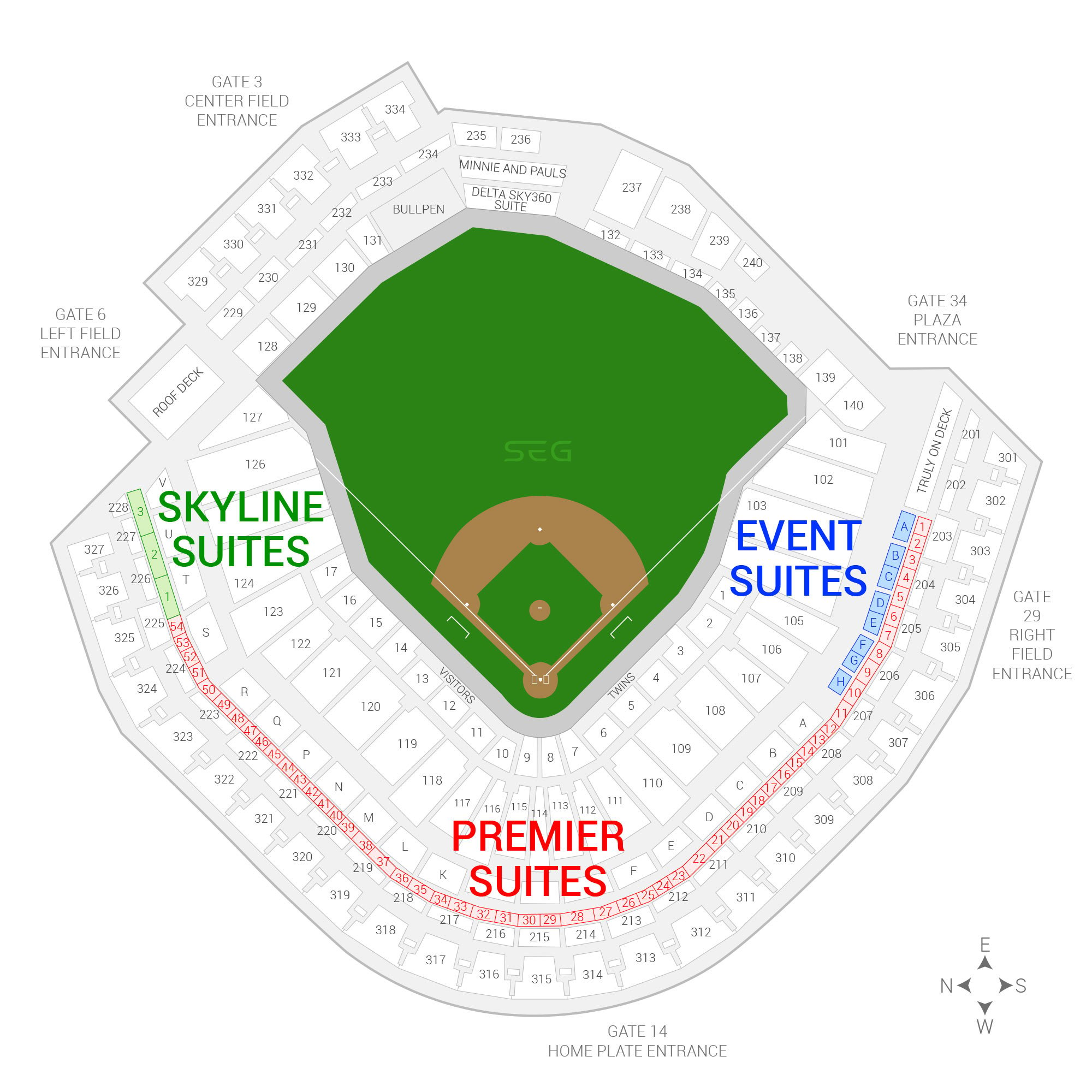 Target Field /  Suite Map and Seating Chart