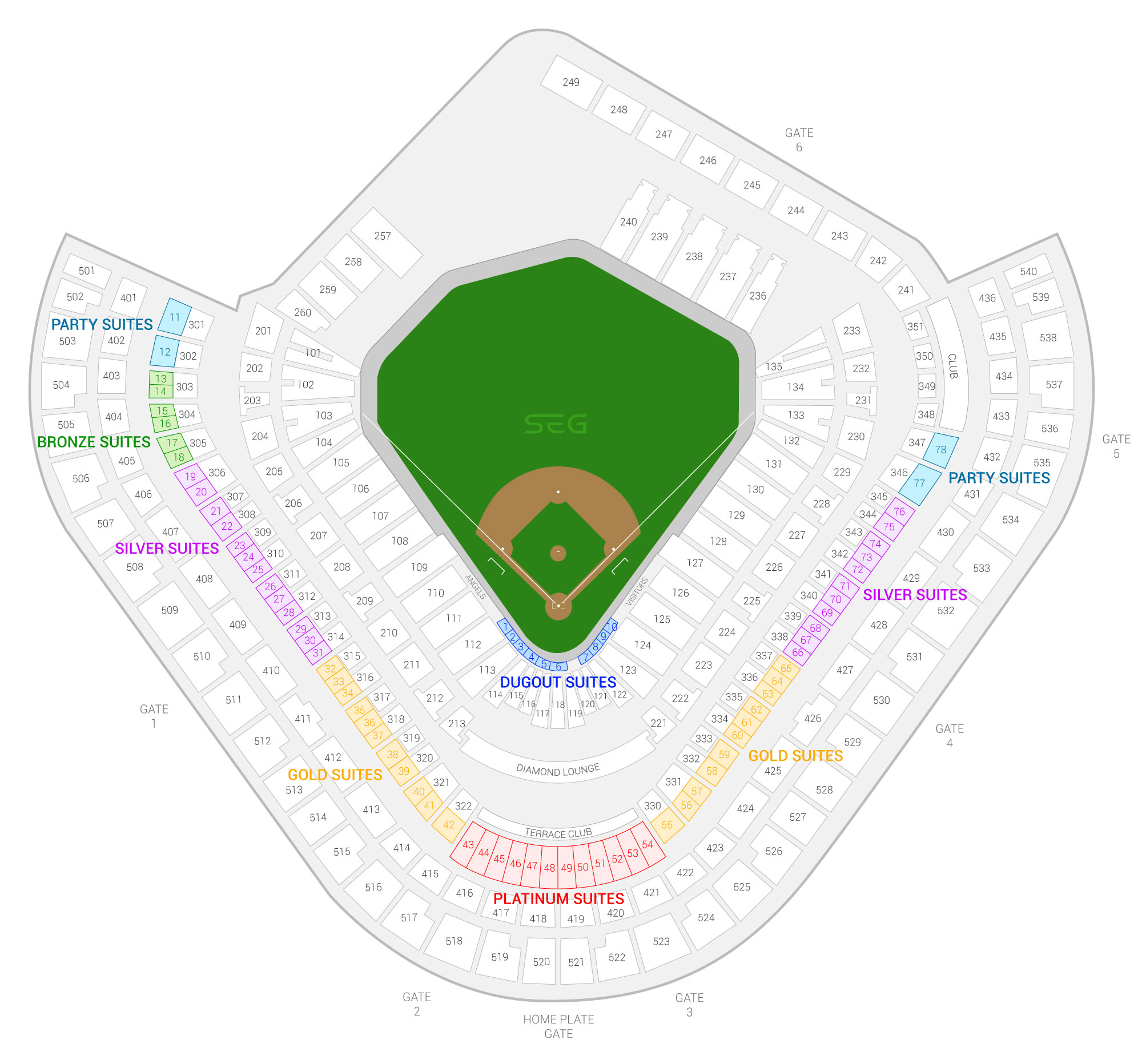 Pirates Seating Chart Luxury Box