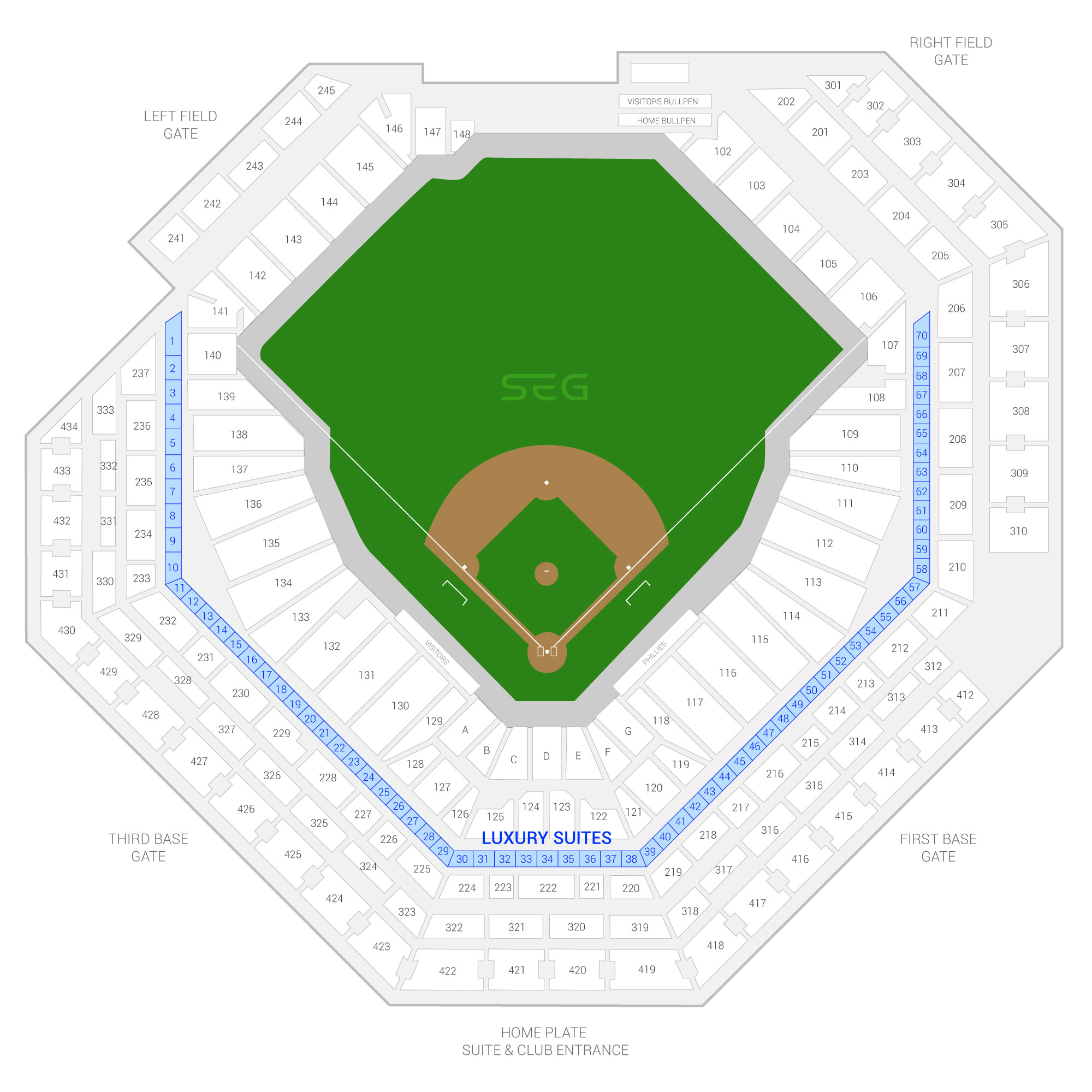 Citizens Bank Park Seating Chart With Rows