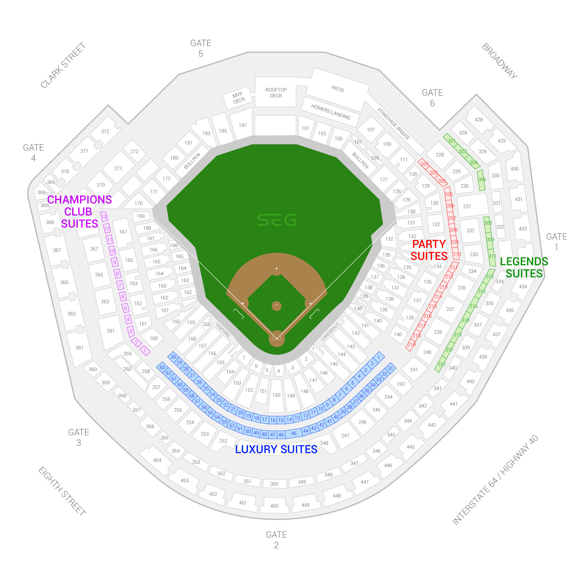 Pirates Seating Chart Luxury Box