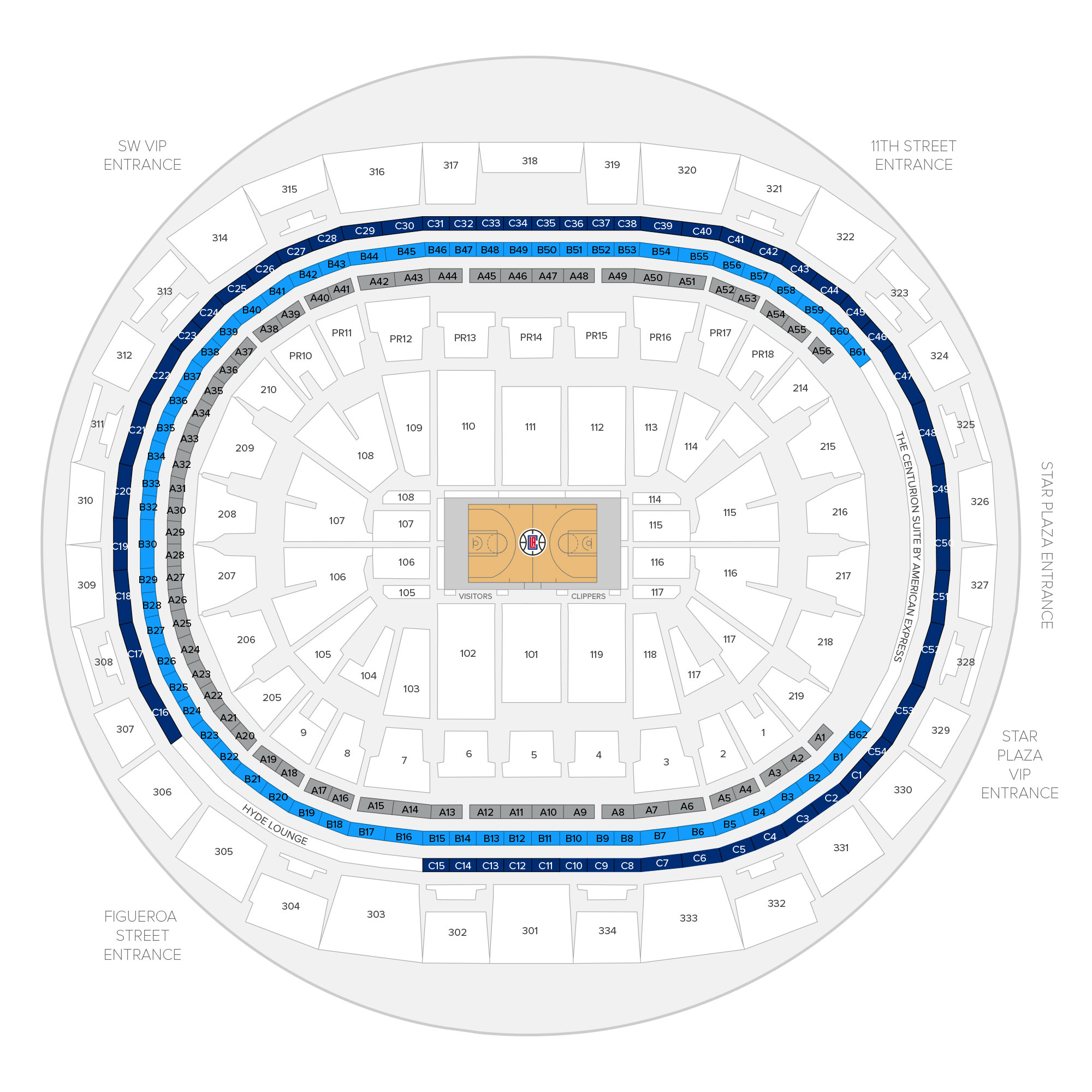 Clippers Seating Chart