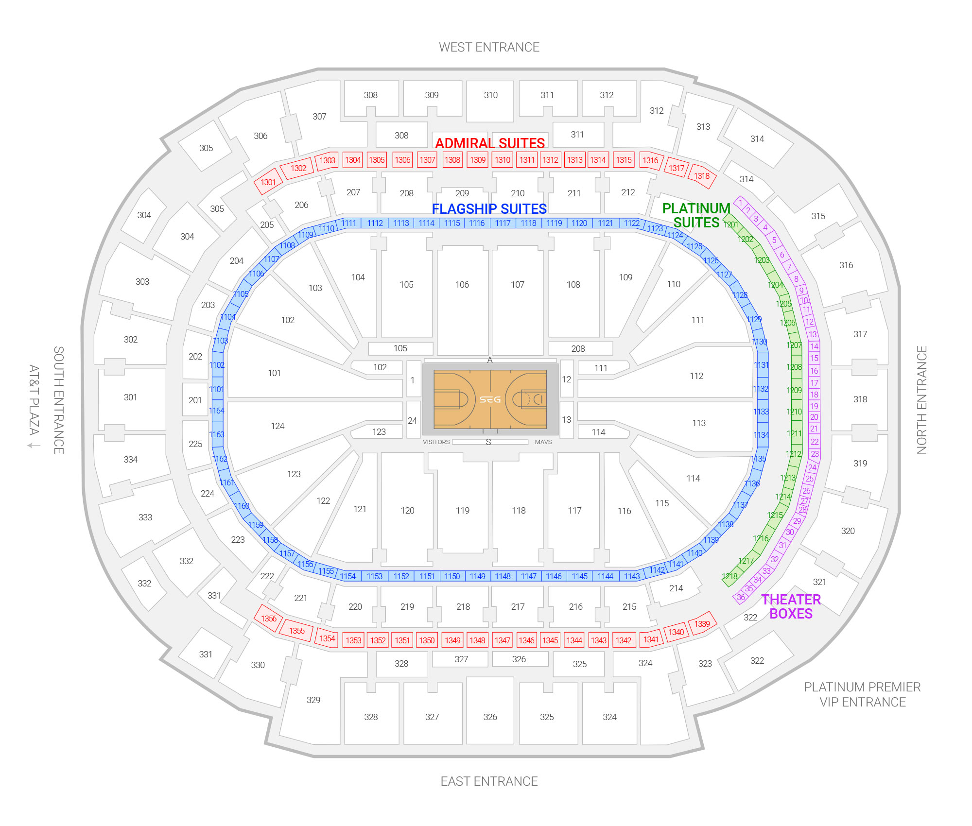 American Airlines Arena Seating Chart Eagles