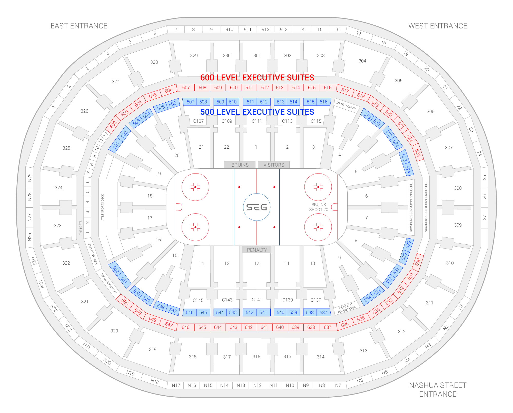 Td North Garden Seating Chart