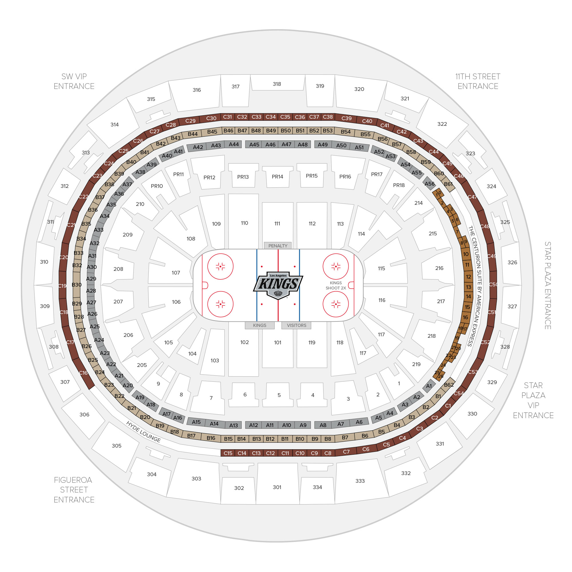 Los Angeles Kings Staples Center Seating Chart