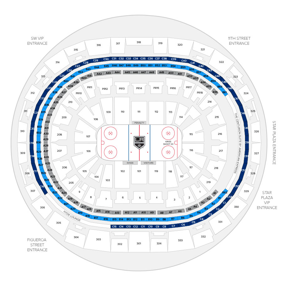 La Kings Seating Chart With Seat Numbers