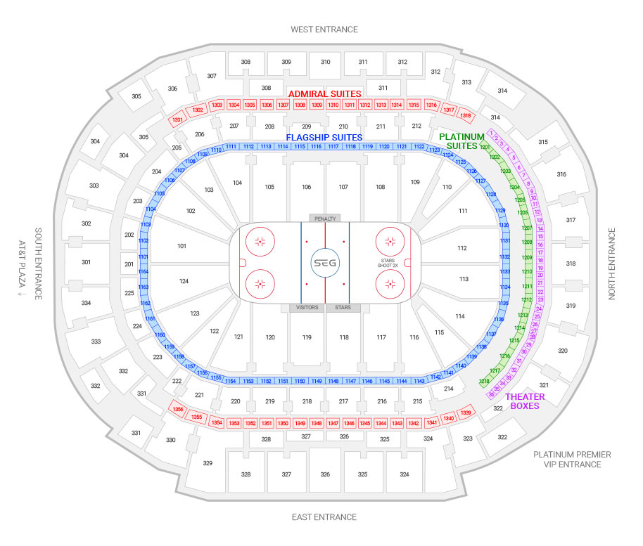 American Airlines Center Seating Chart With Rows