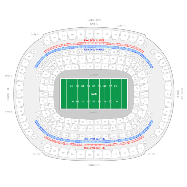 Ravens Stadium Chart