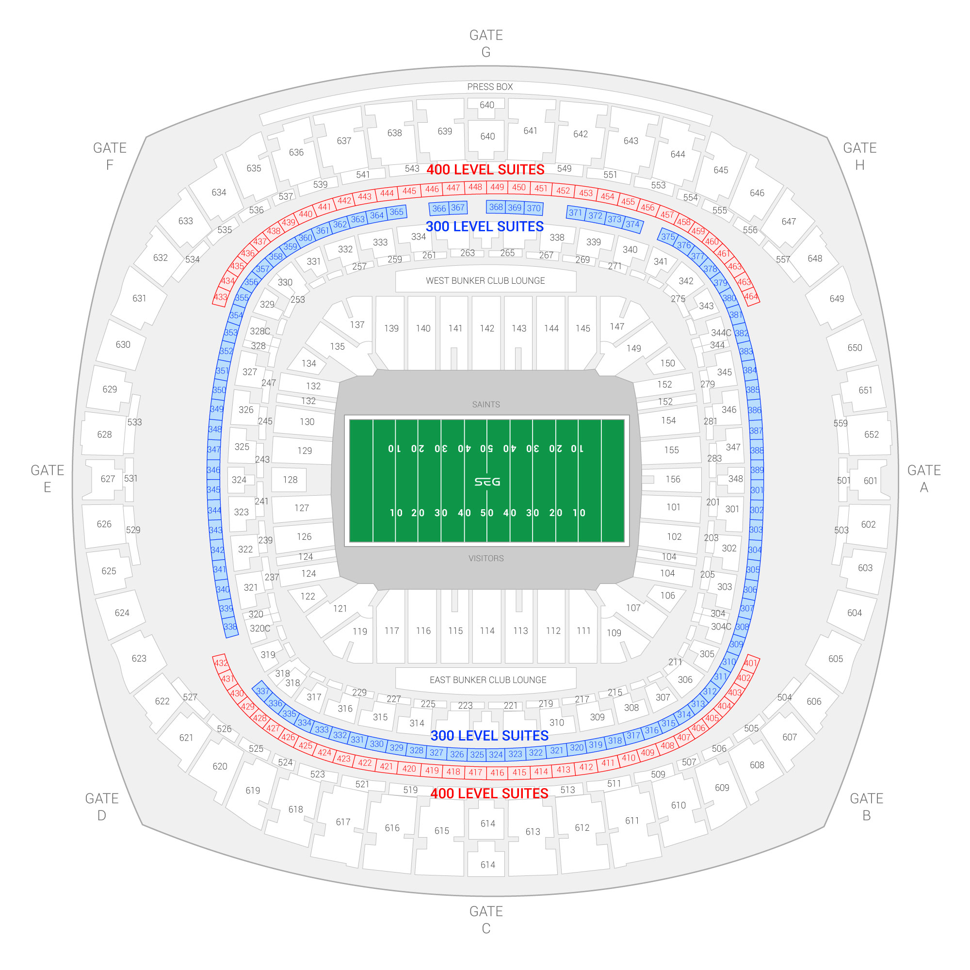 Peach Bowl Seating Chart