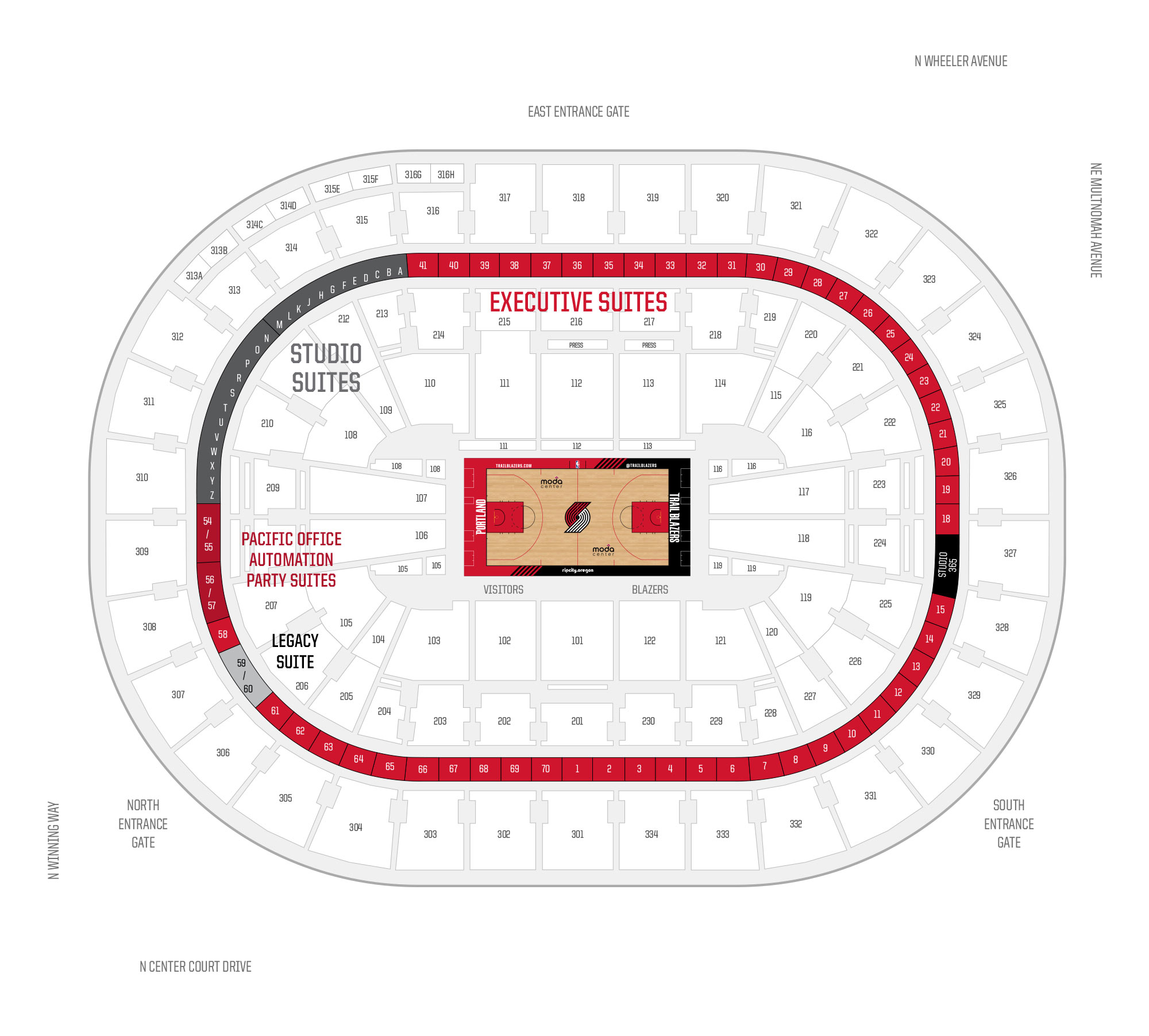 Moda Center Metallica Seating Chart