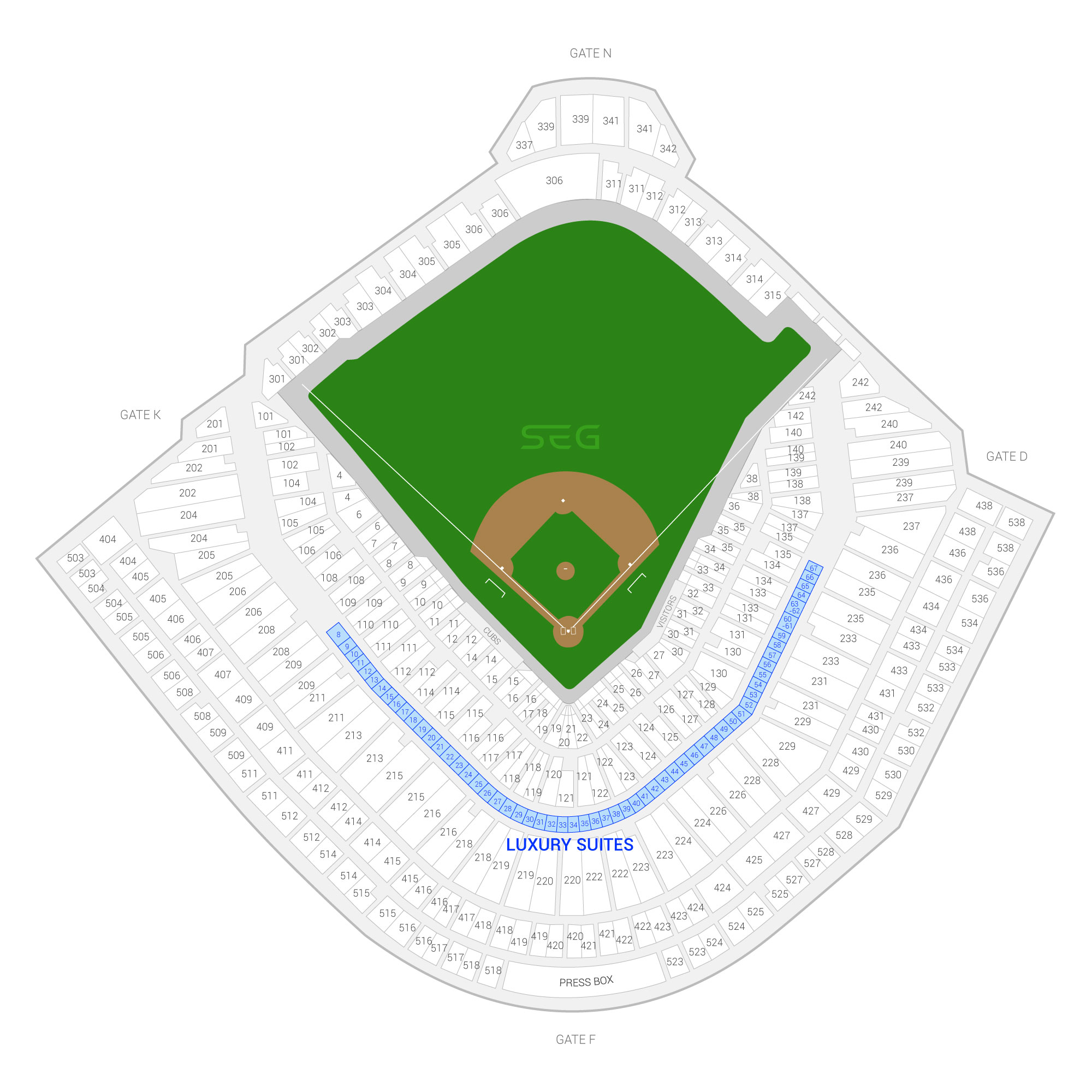 Chicago Cubs Bleacher Seating Chart