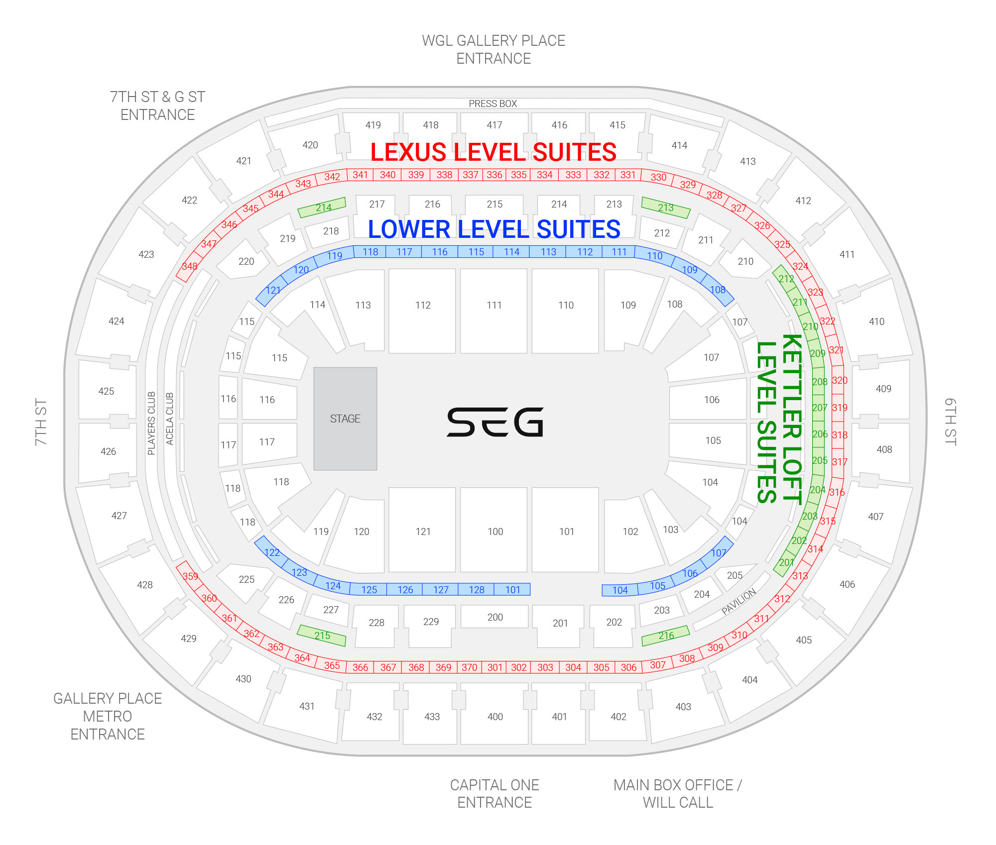 Seating Charts  Capital One Arena
