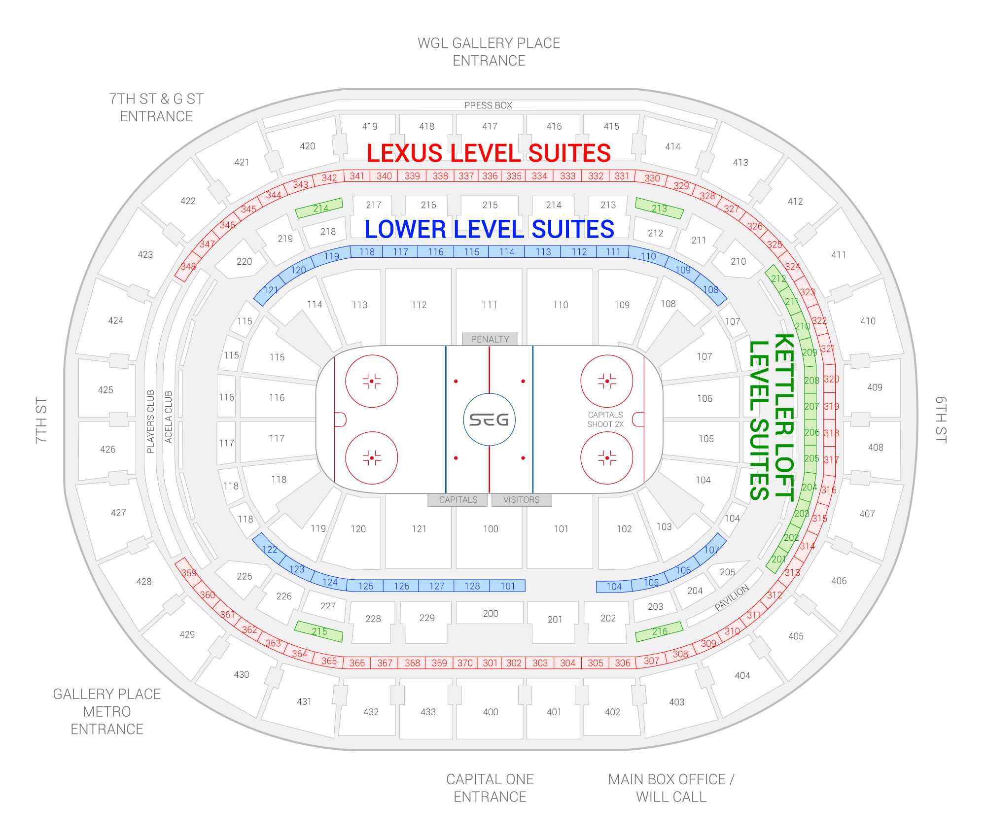 Verizon Center Seating Chart For Capitals