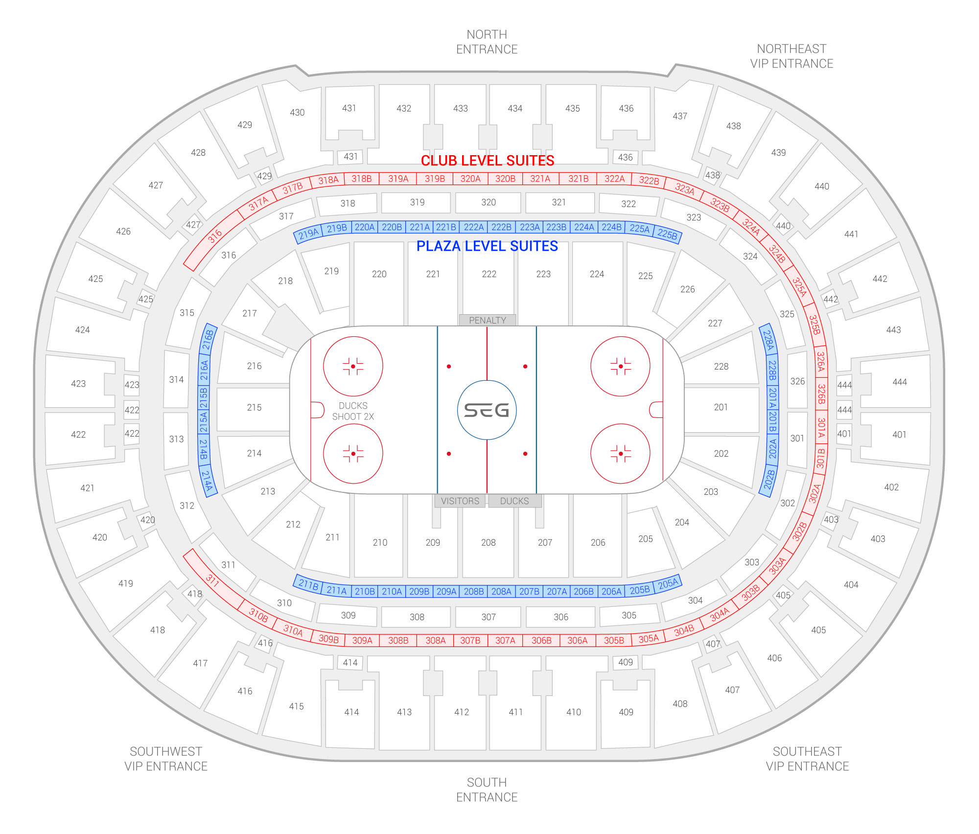 Seating Chart Anaheim Ducks