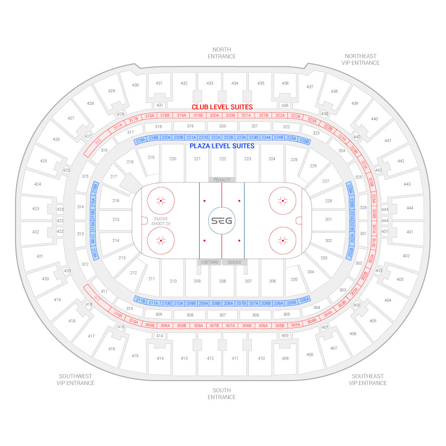 Ducks Seating Chart Honda Center