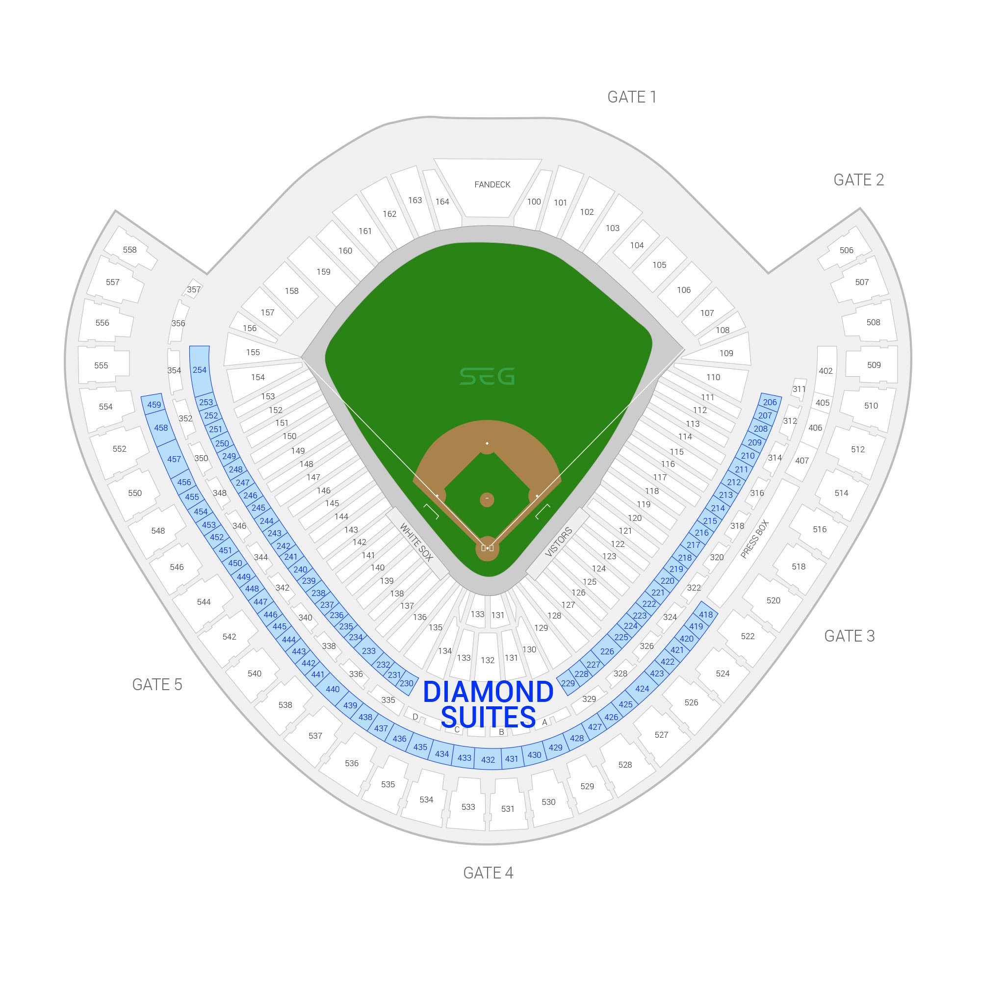 Guaranteed Rate Field / Chicago White Sox Suite Map and Seating Chart