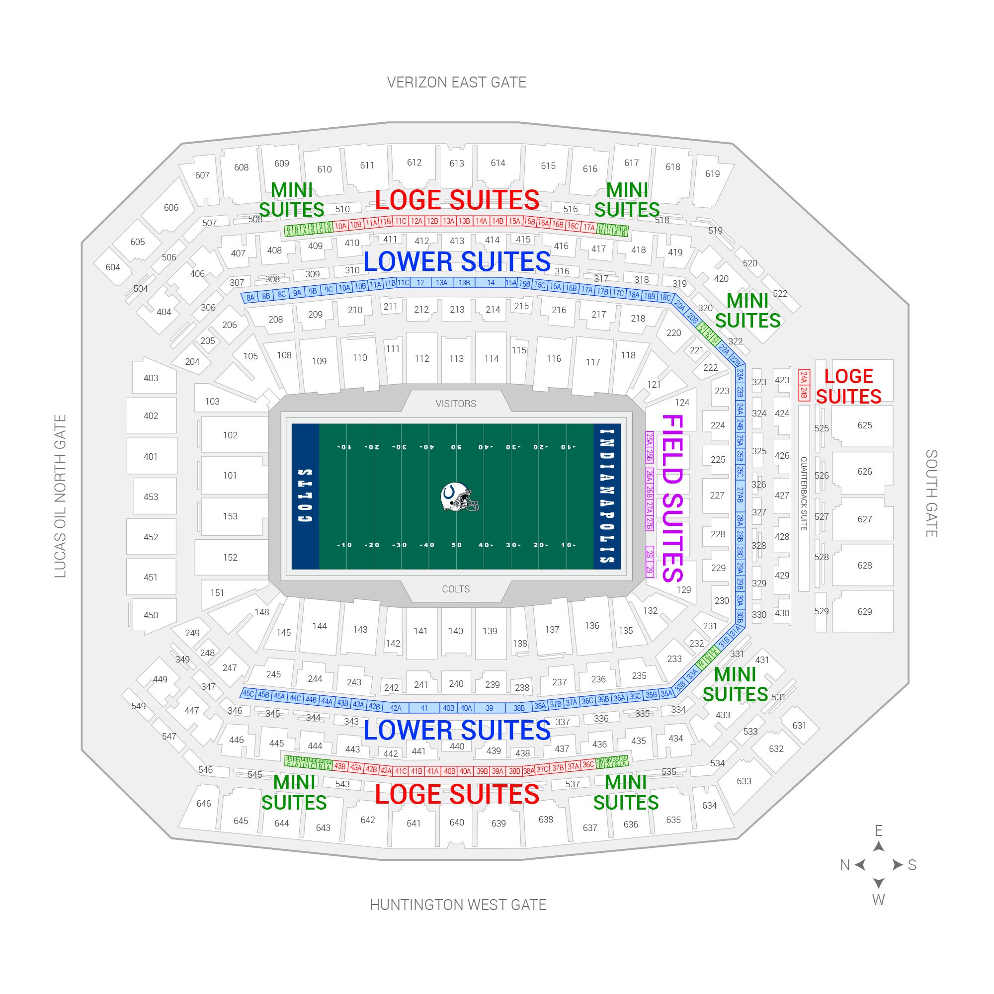 Lucas Oil Stadium Seating Chart Seat Numbers