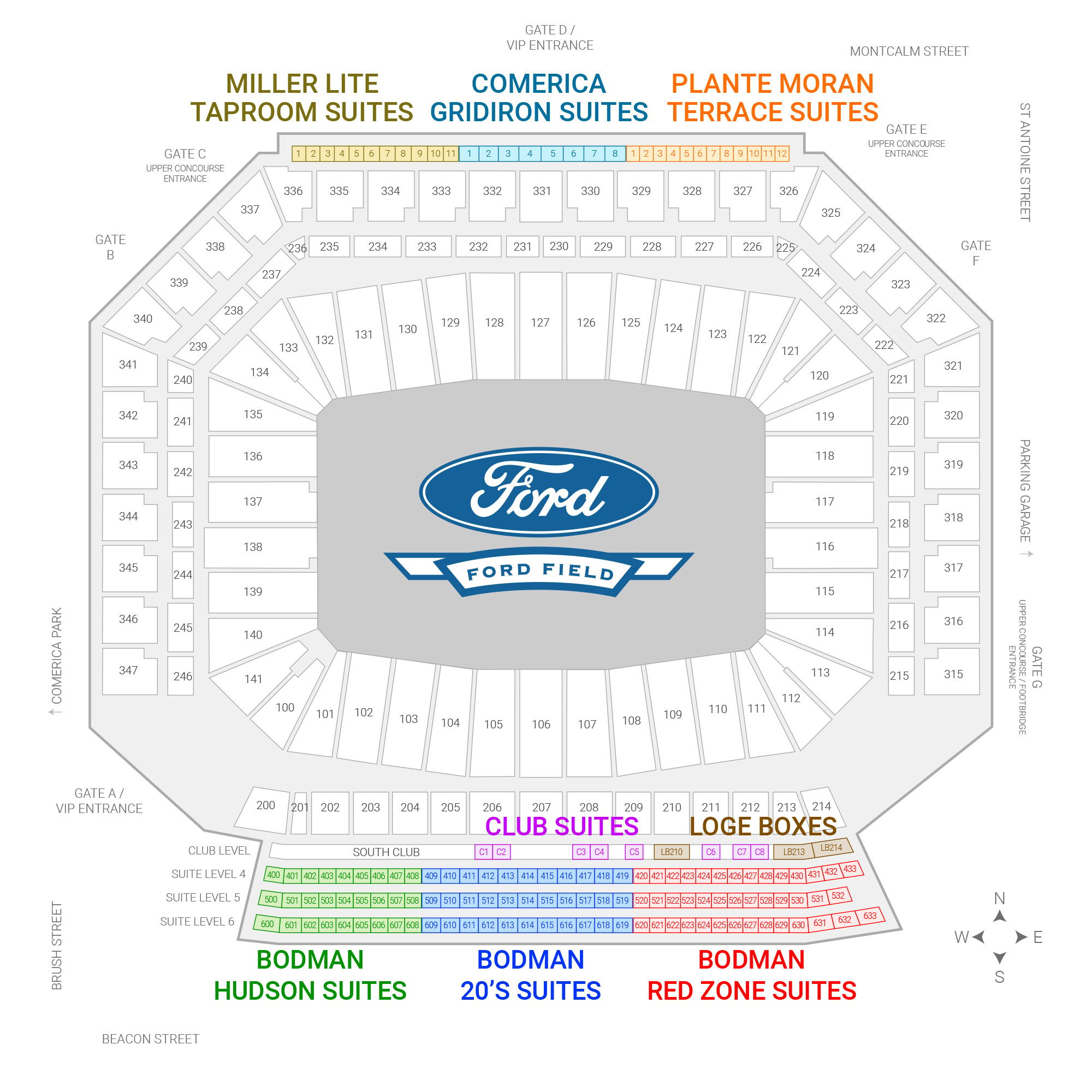 Ford Field Suite Rentals