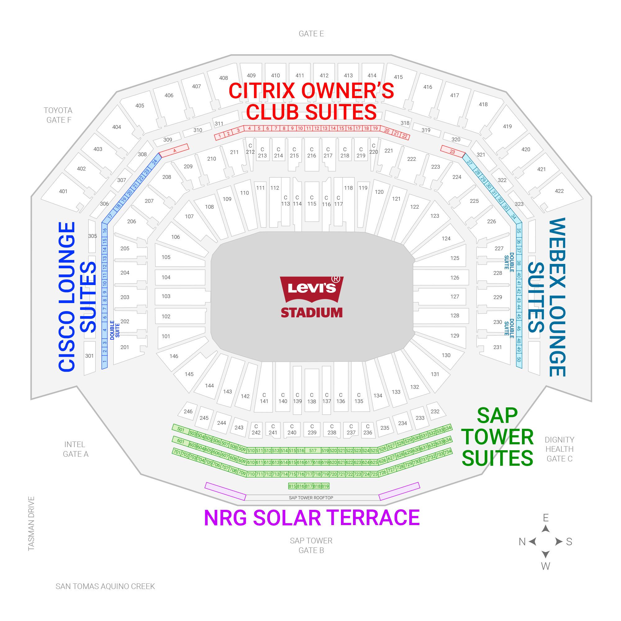 Levi's Stadium /  Suite Map and Seating Chart