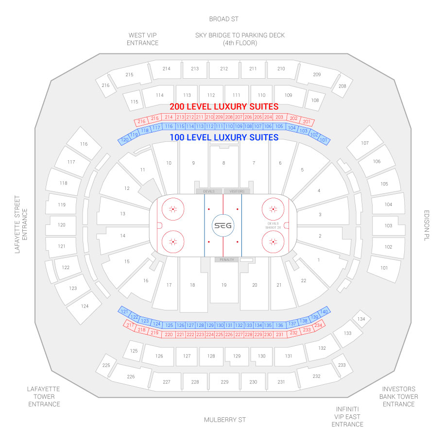 new jersey devils arena seating chart