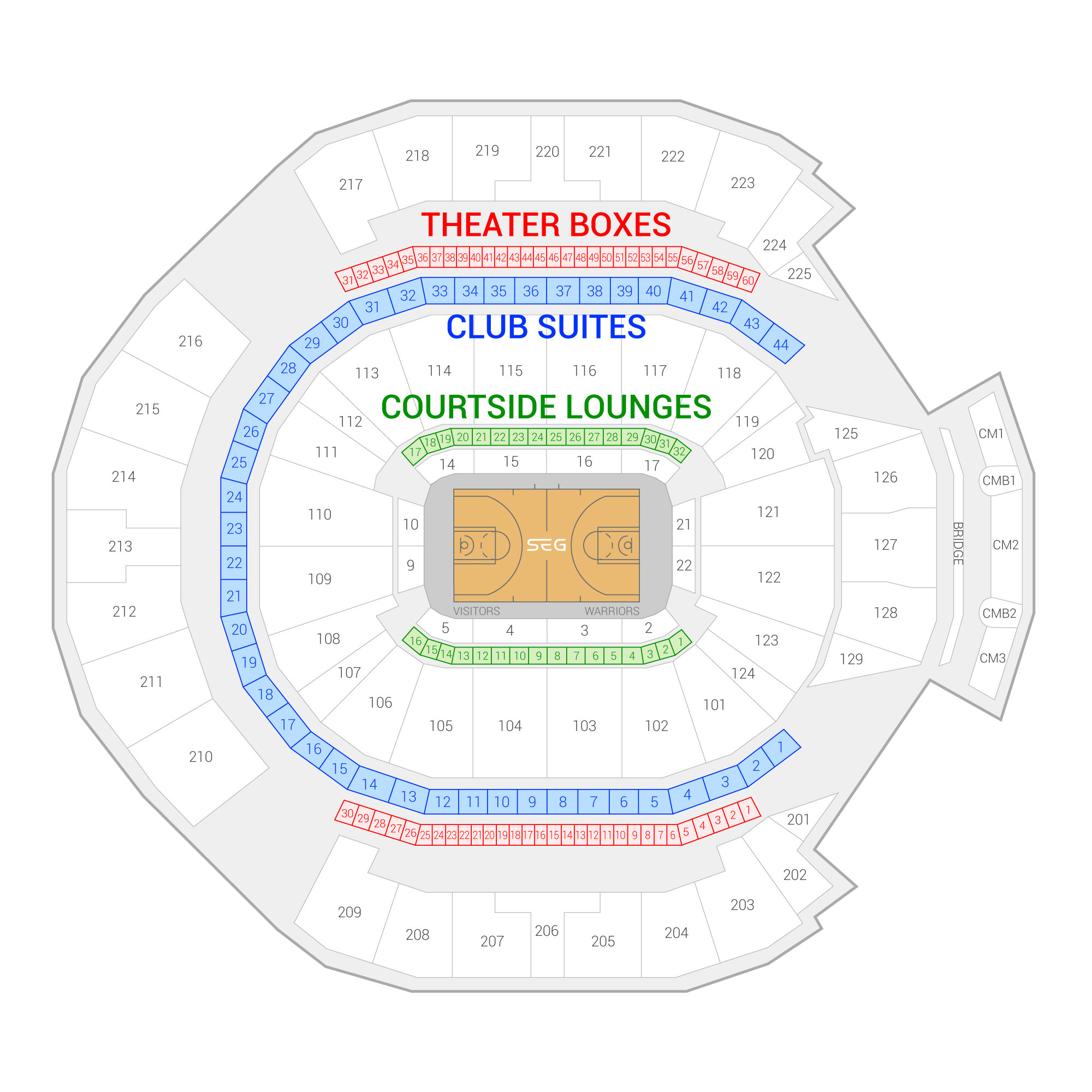 Chase Center Warriors Seating Chart