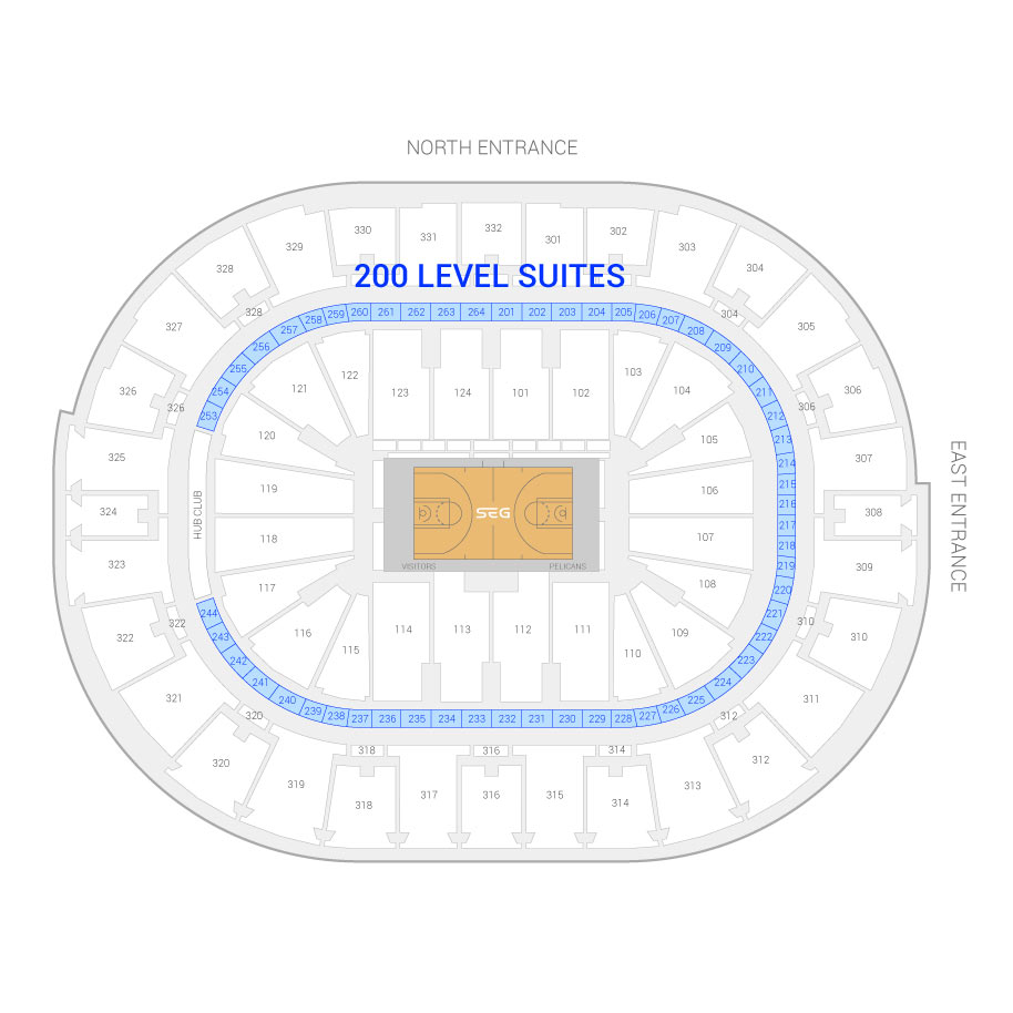 Smoothie King Center Seating Chart With Row Numbers