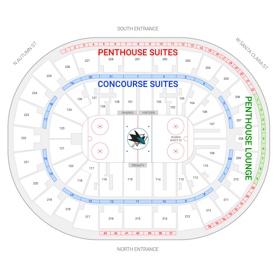 Sharks Tickets Seating Chart