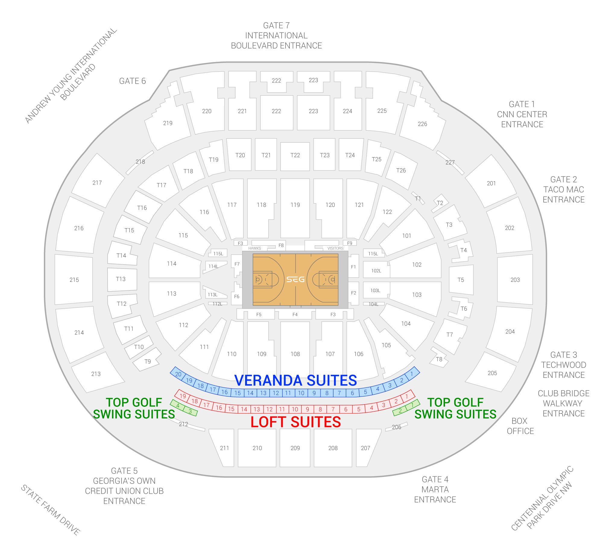 State Farm Arena Seating Chart Eagles