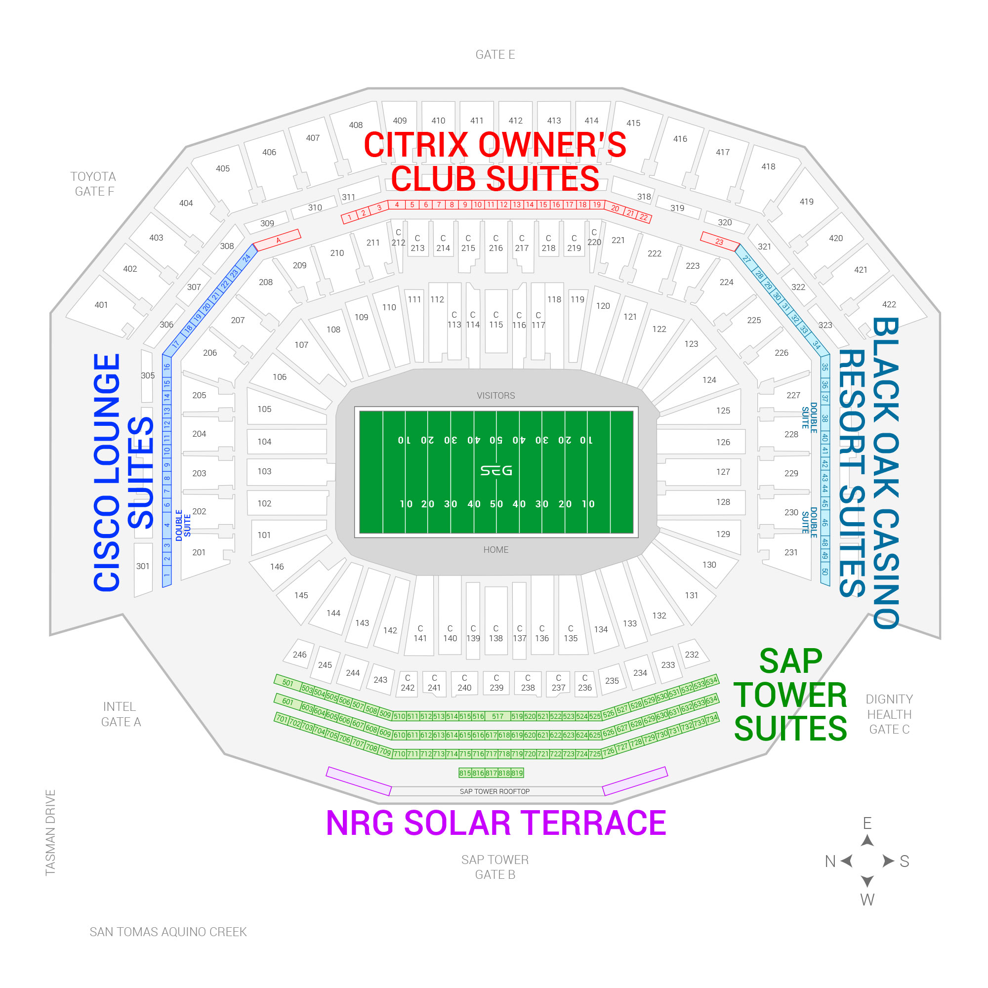 Levi's Stadium /  Suite Map and Seating Chart