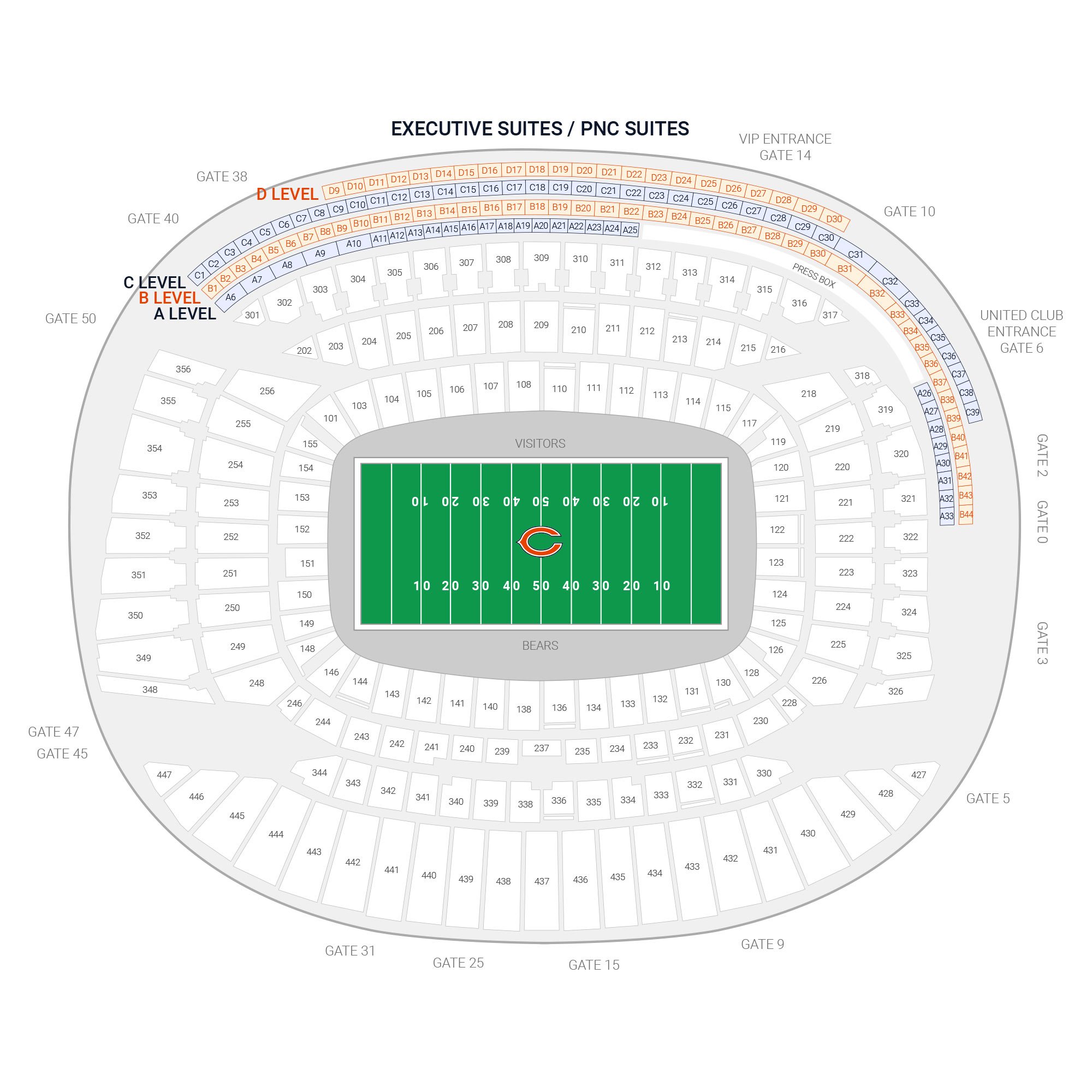 Soldier Field Seating Chart Numbers