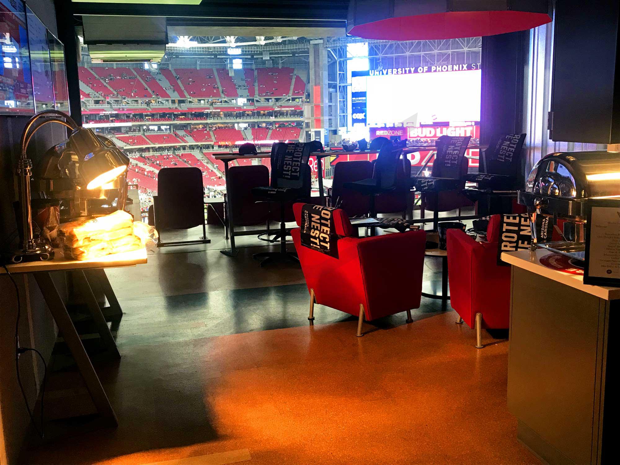 Arizona Cardinals Suite Rentals University of Phoenix Stadium Suite